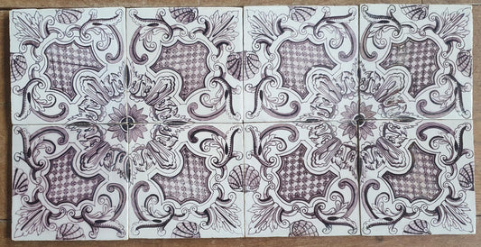 Antique Delft Tiles, 19th Century Dutch Wall Decor, Set of 8