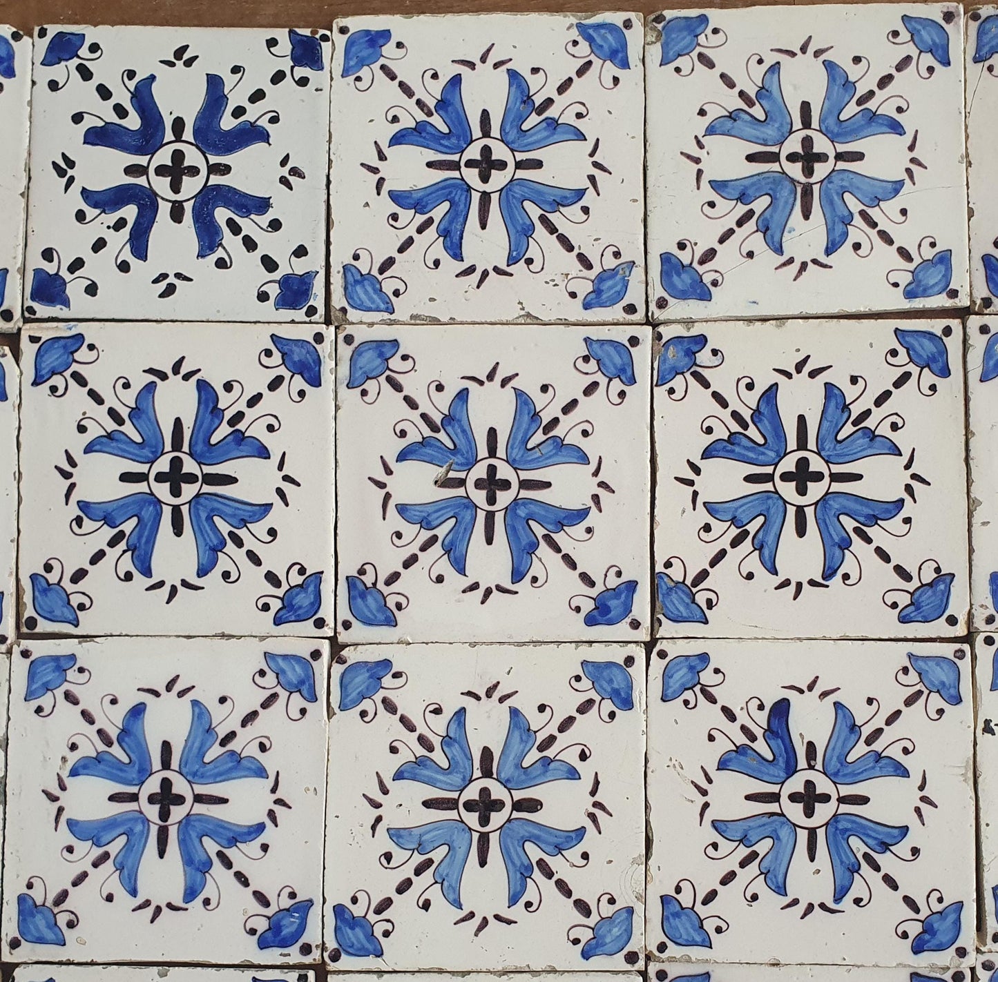 Antique Delft Tiles,  Blue and White, 19th Century Dutch set of 50