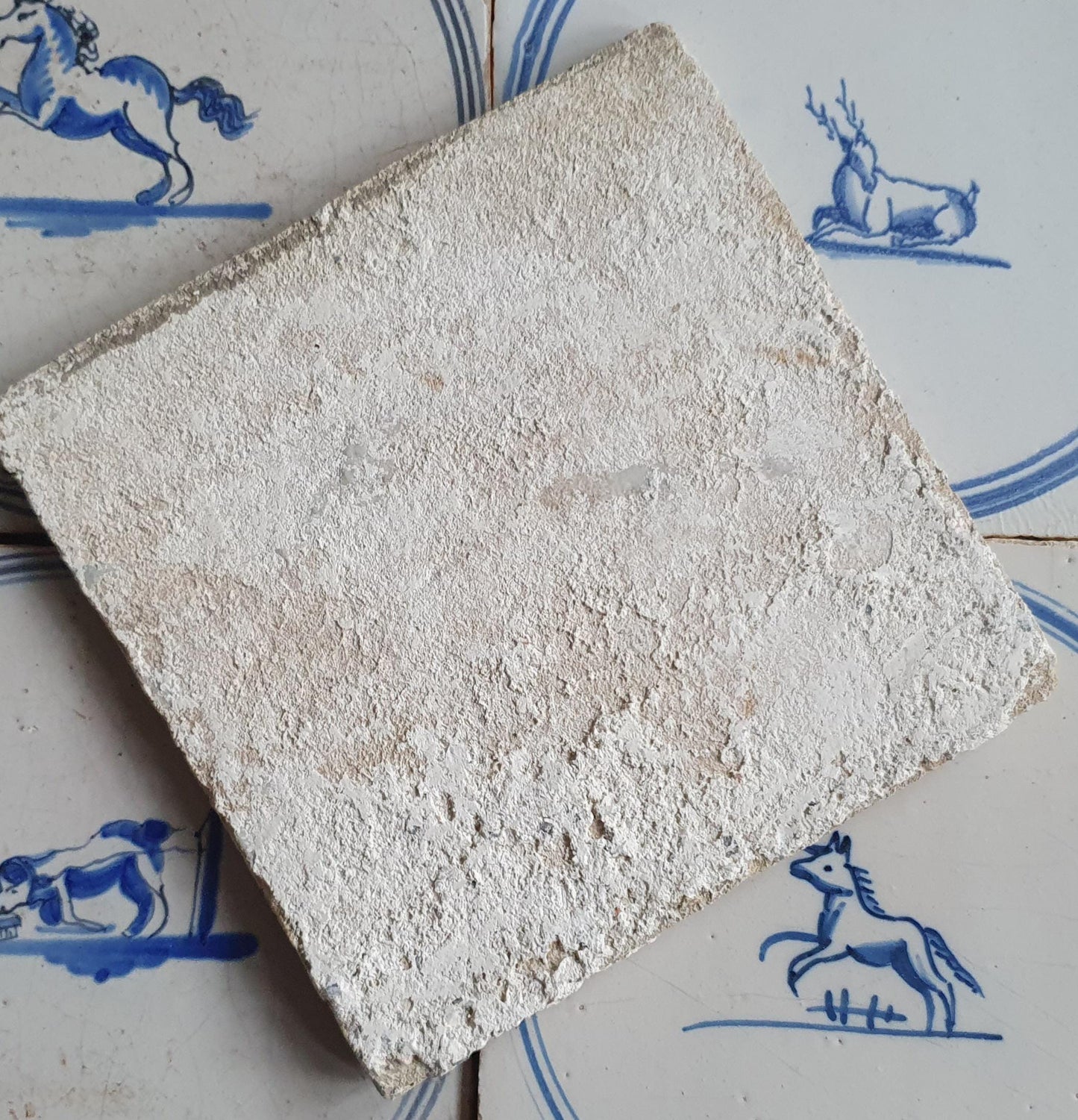 Antique Delft Tiles, 18th Century Dutch Animal Motifs, Set of 4