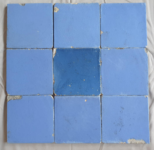 Antique Delft Blue Tiles Set (17th Century Dutch Wall Decor)