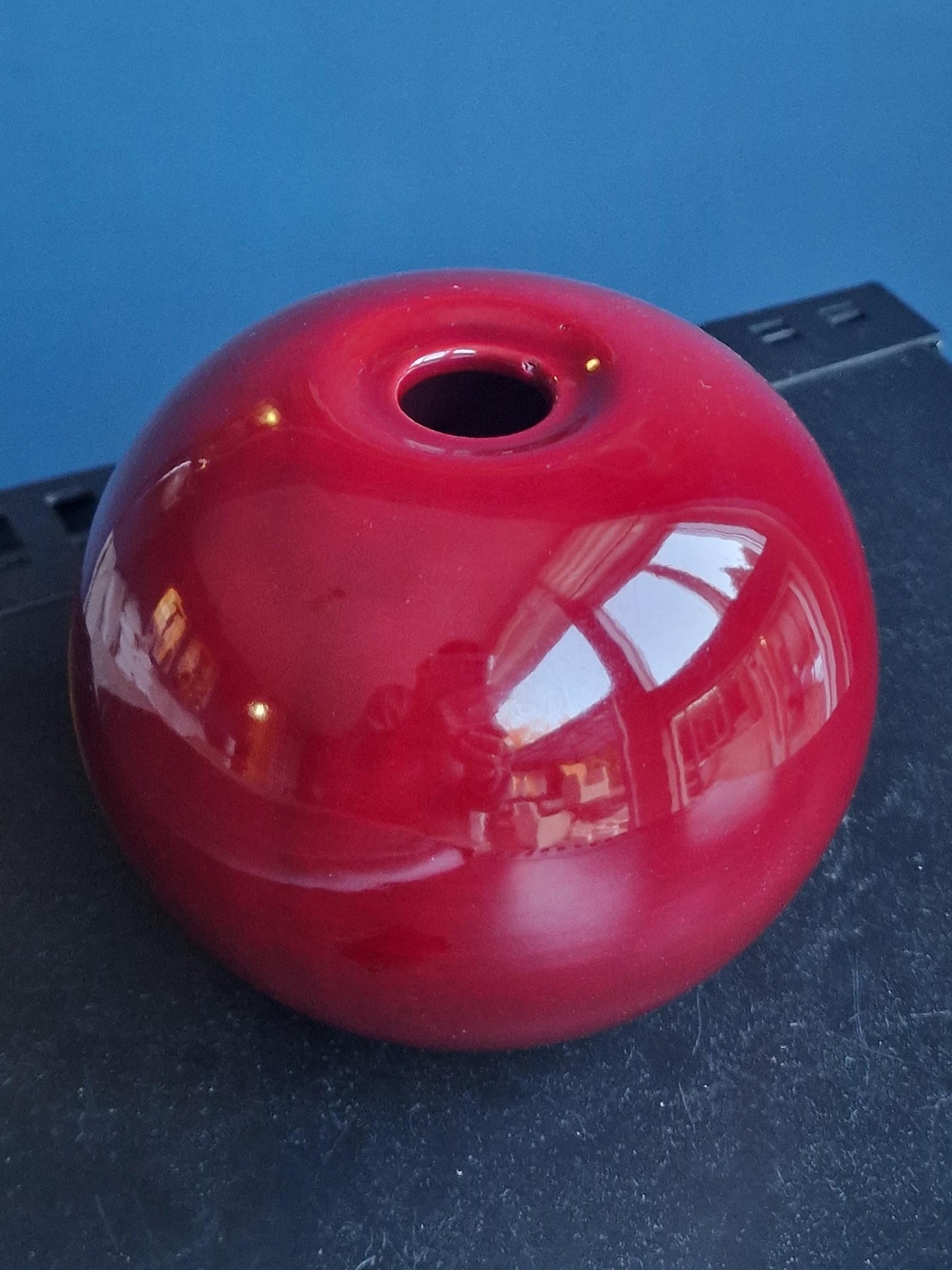 Sergio Asti Red Ceramic Vase, Gabbianelli Italian Pottery, 1960s Mid-Century Modern