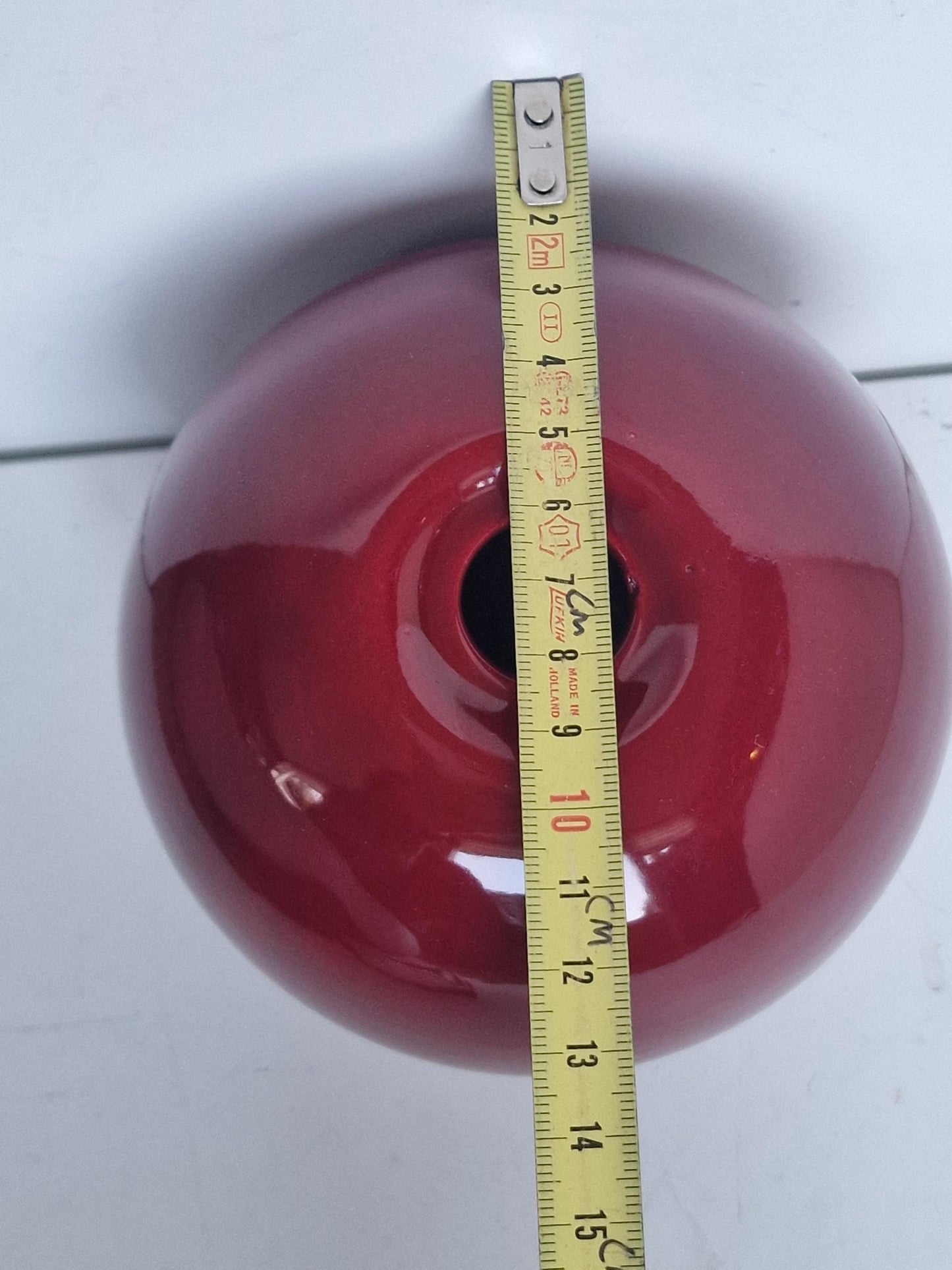 Sergio Asti Red Ceramic Vase, Gabbianelli Italian Pottery, 1960s Mid-Century Modern