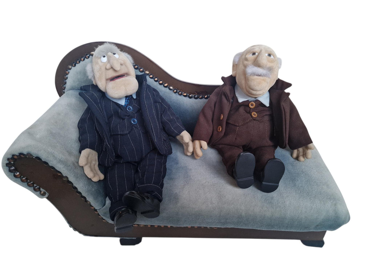 Waldorf and Statler Muppets, Velvet Sofa! Couch, Retired Collector's Item