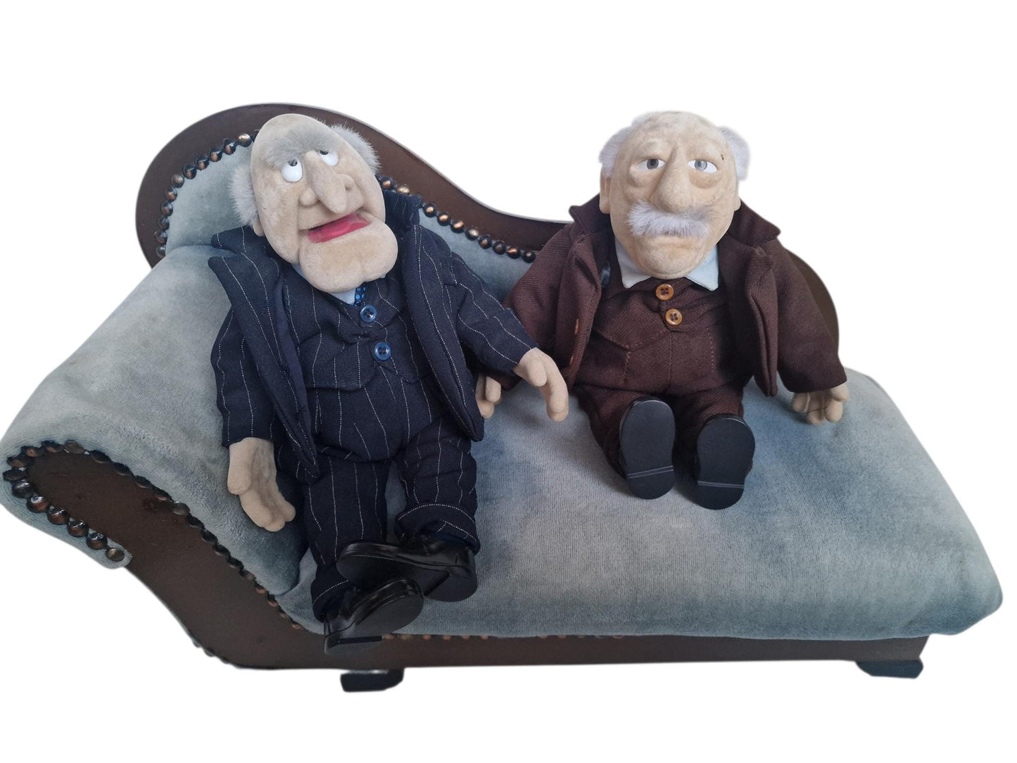 Waldorf and Statler Muppets, Velvet Sofa! Couch, Retired Collector's Item