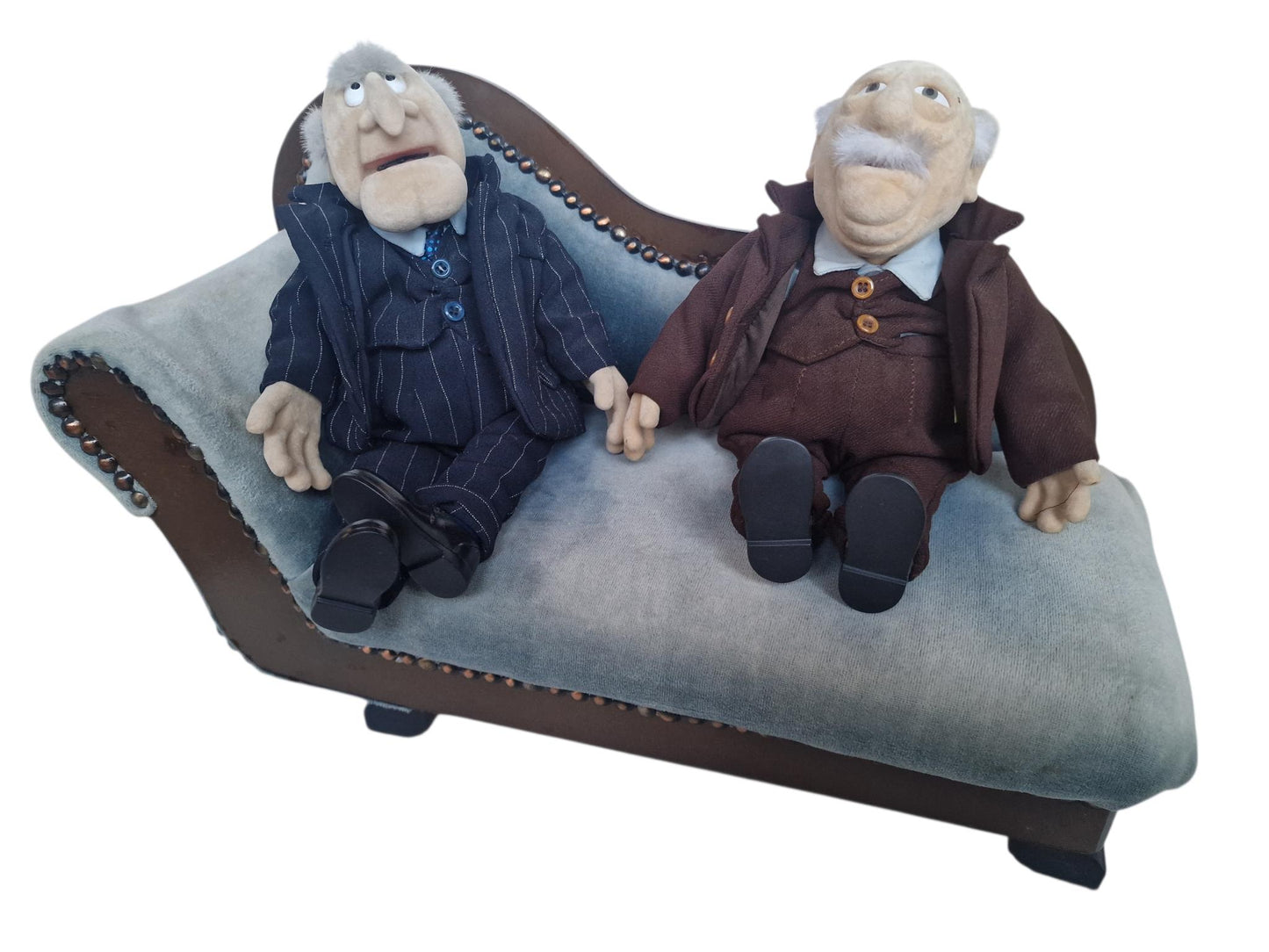 Waldorf and Statler Muppets, Velvet Sofa! Couch, Retired Collector's Item