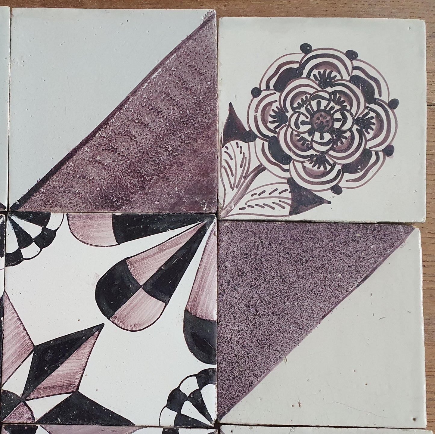 Antique Delft Tiles, 19th Century Dutch Wall Decor, Set of 16