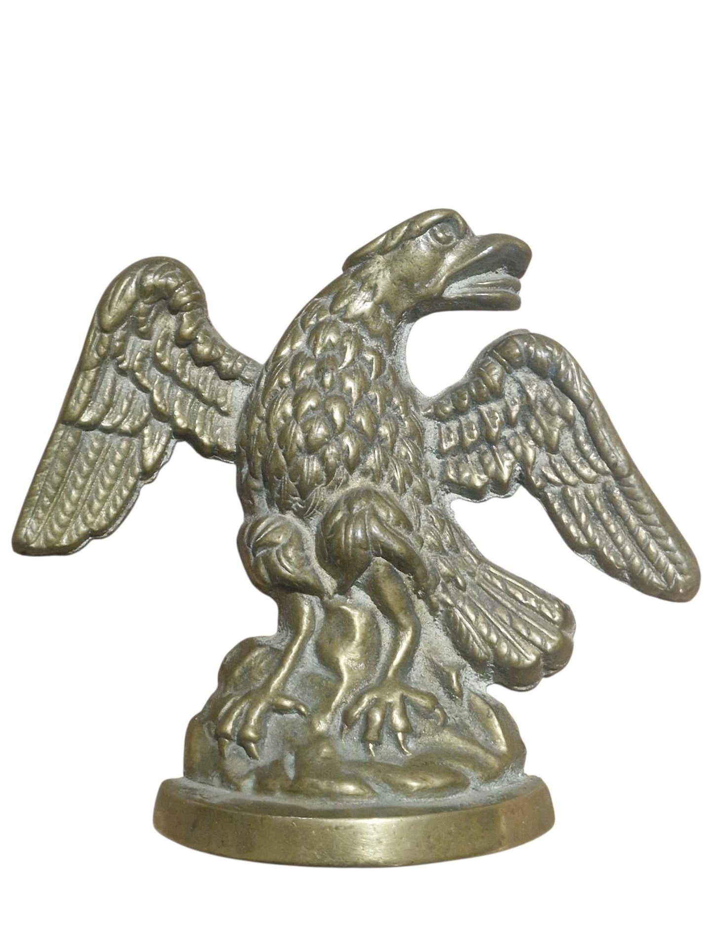 Doorstop phoenix adler old vintage brass doorstopper