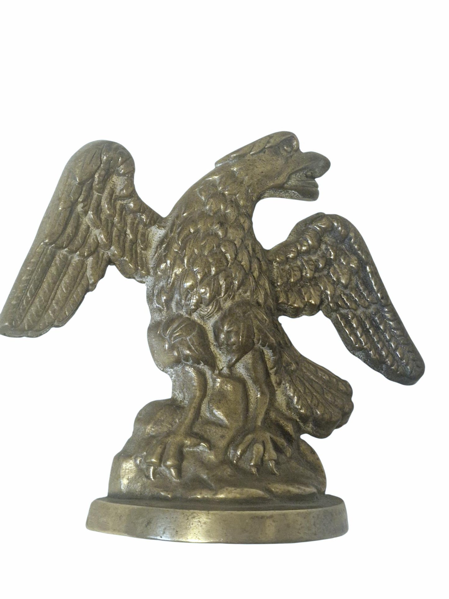 Doorstop phoenix adler old vintage brass doorstopper
