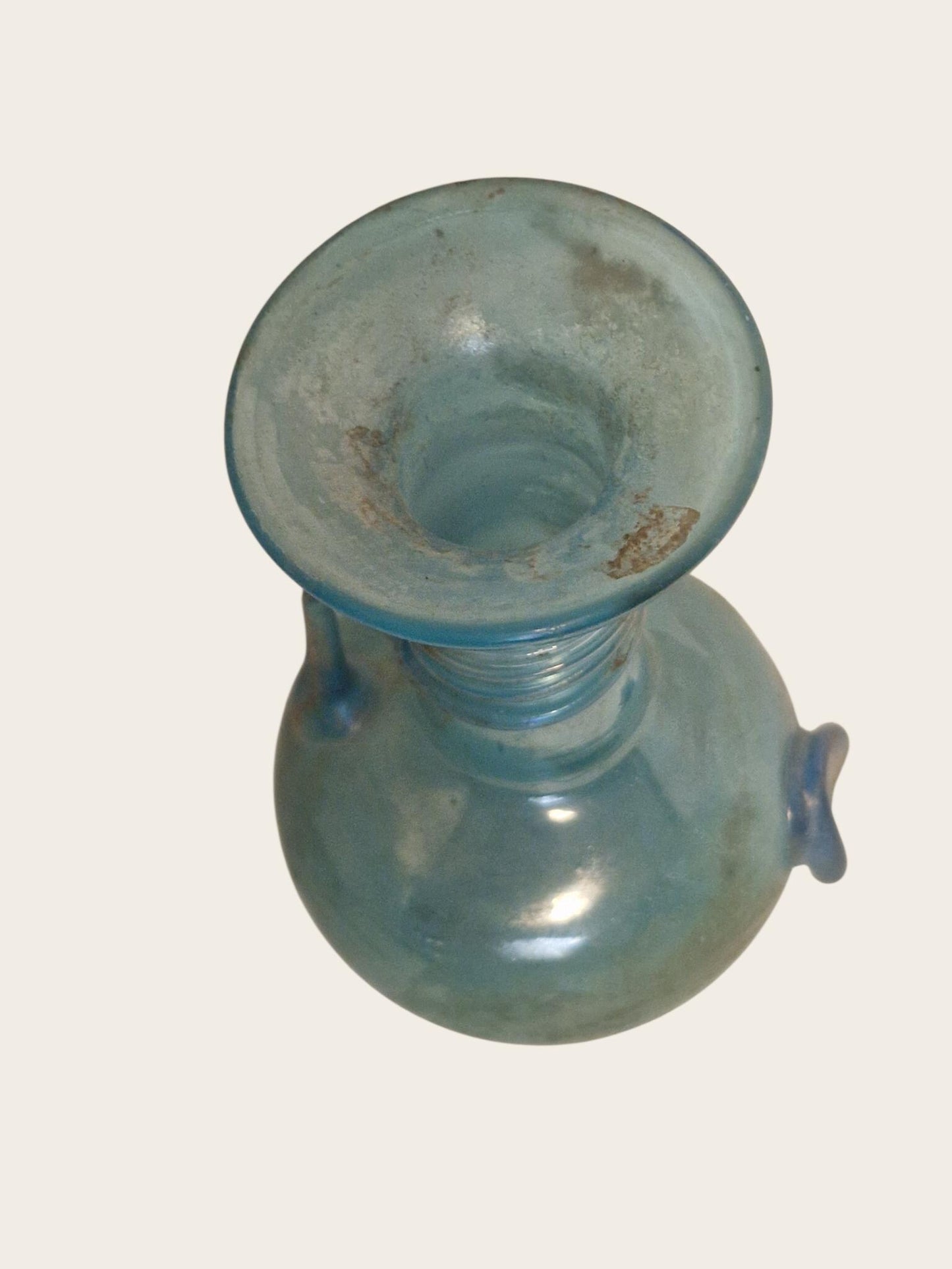 Roman vase blue iriserend medicine oil bottle jug