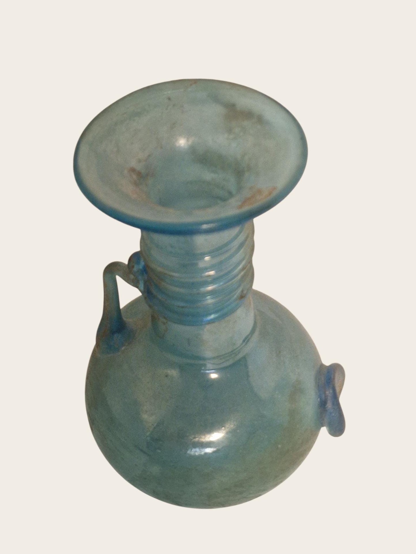 Roman vase blue iriserend medicine oil bottle jug