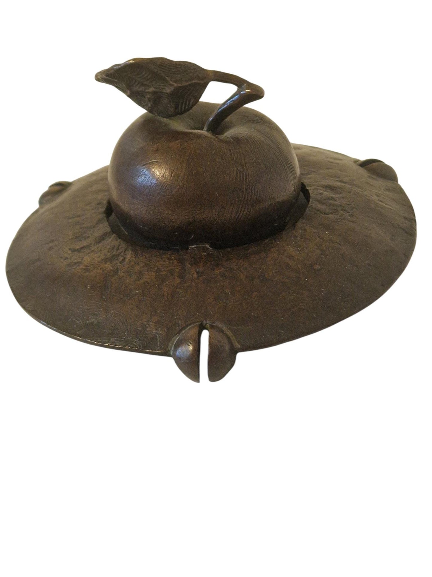 Bronze apple object / lid art