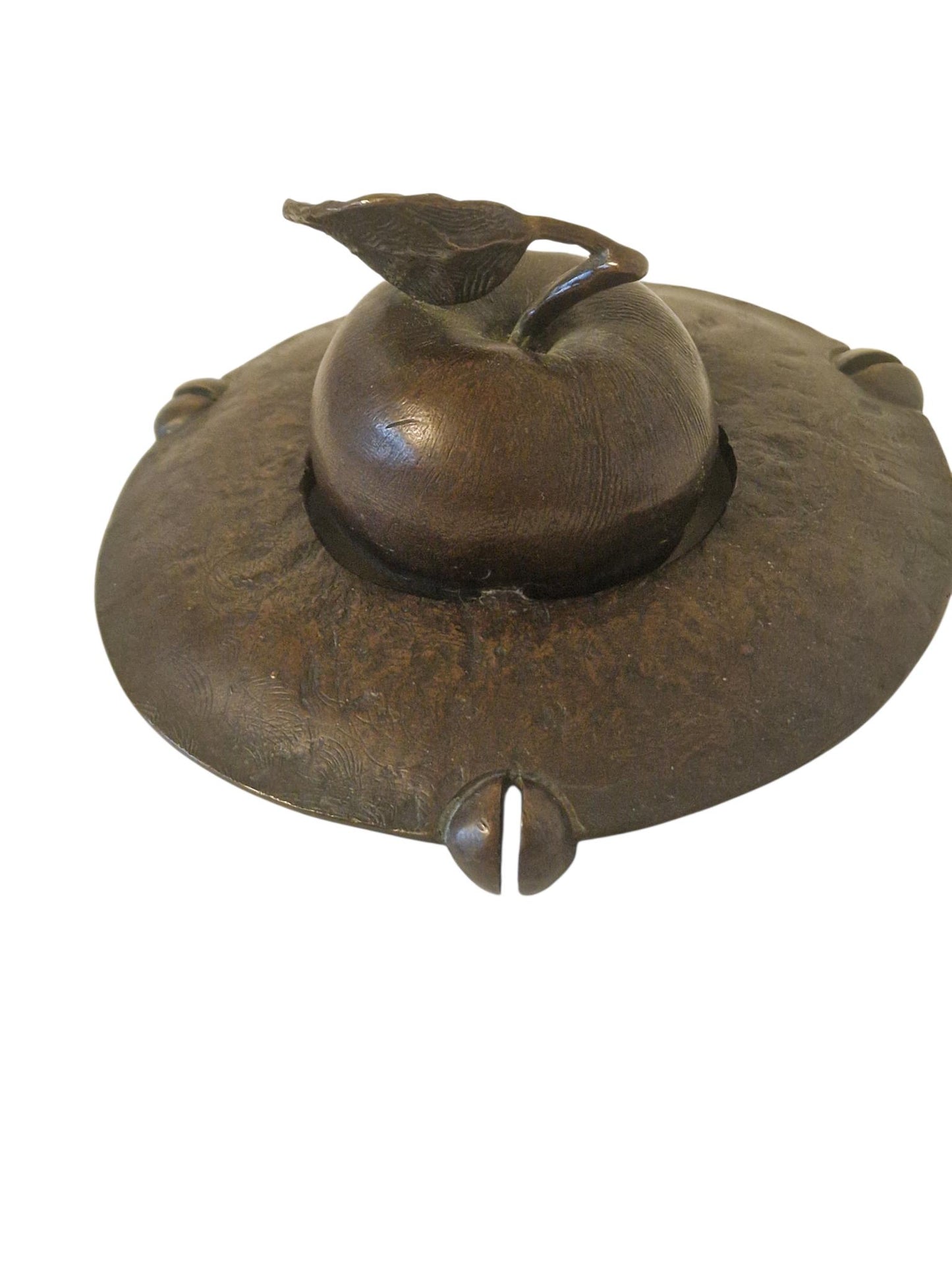 Bronze apple object / lid art