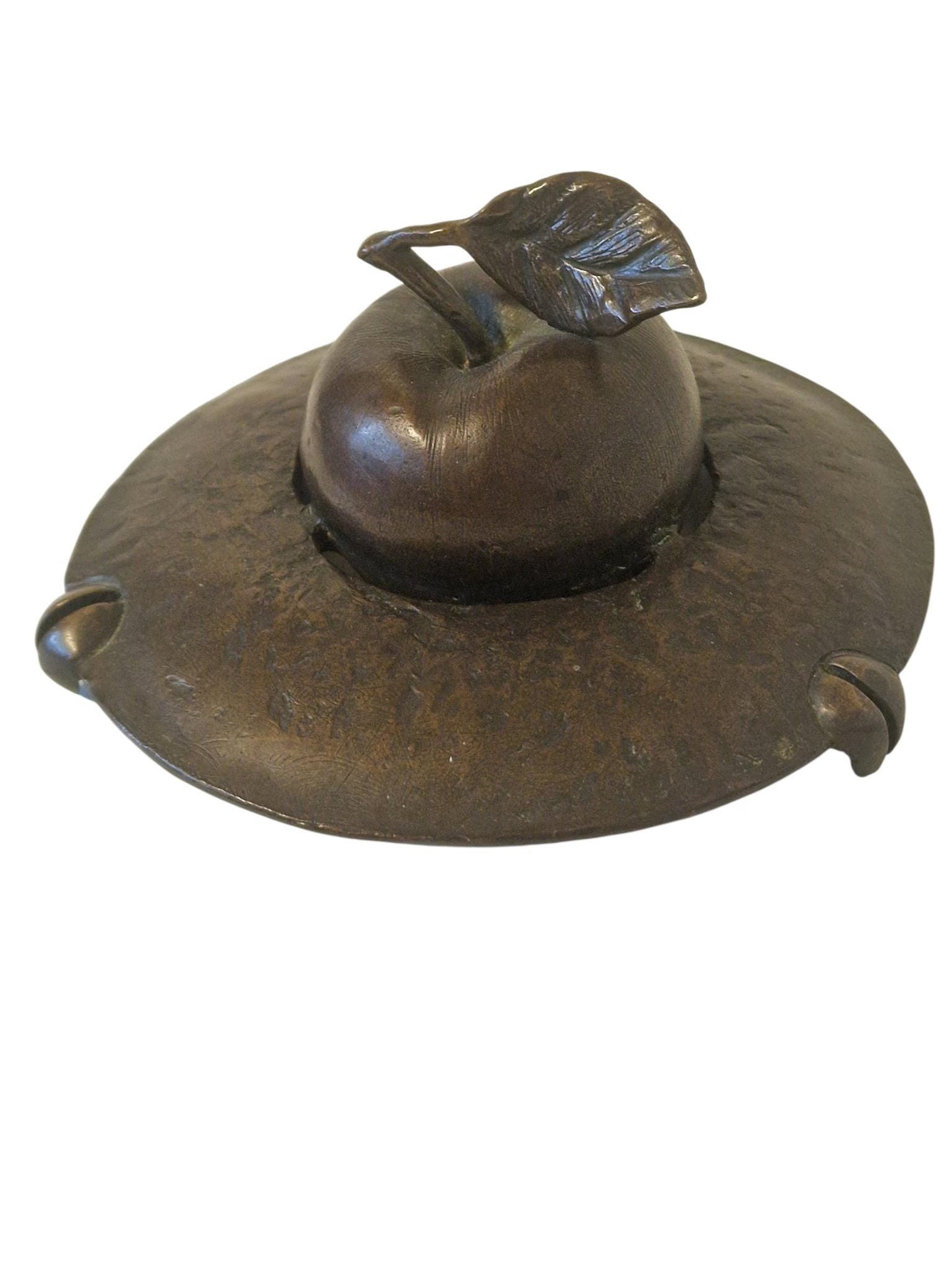 Bronze apple object / lid art