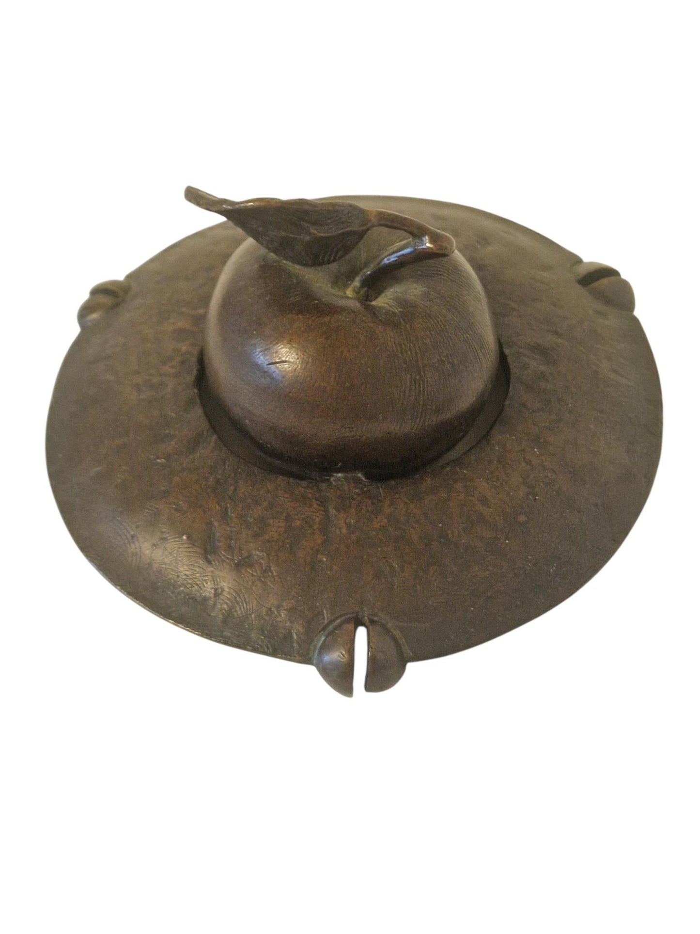 Bronze apple object / lid art