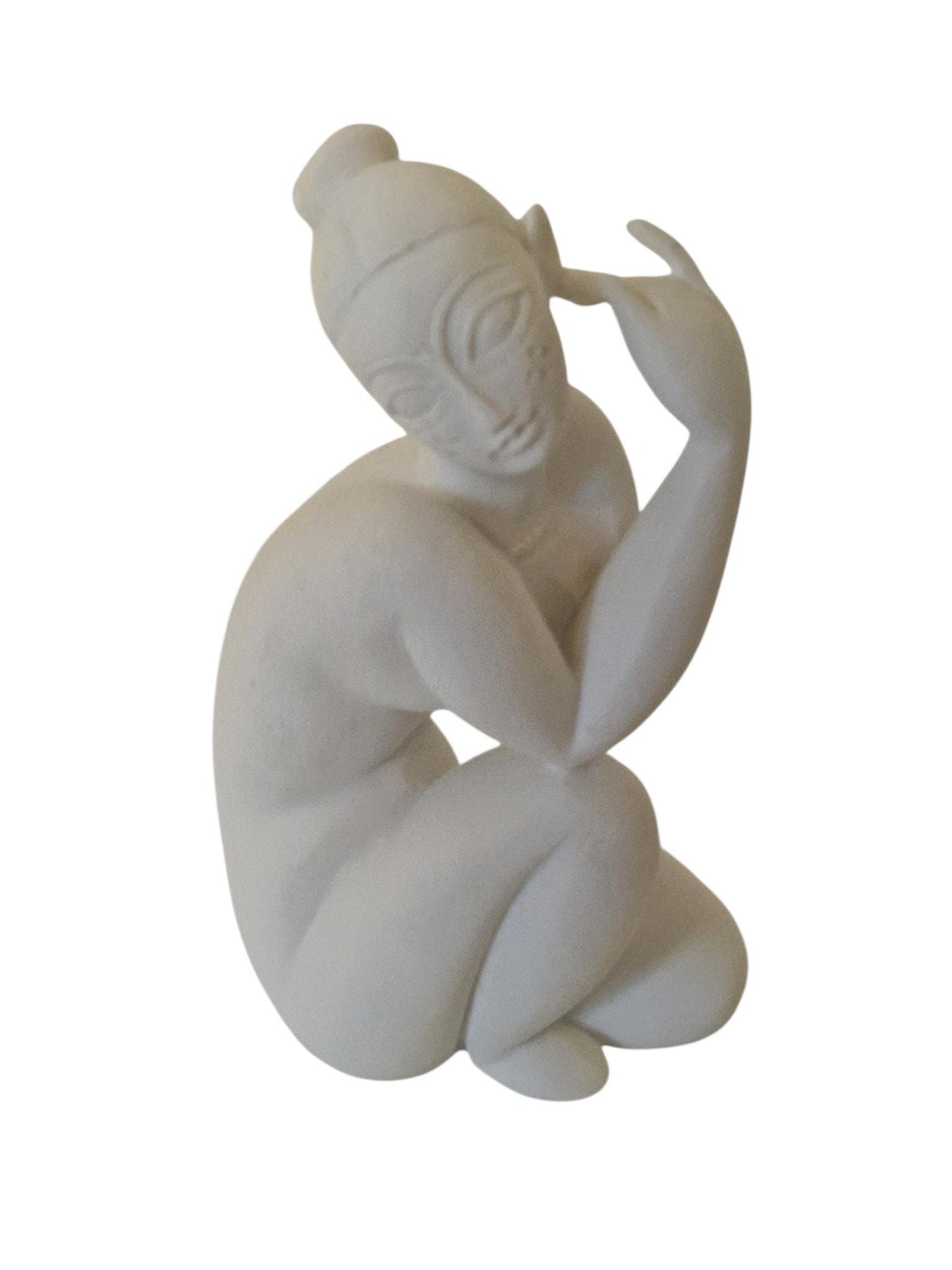 White Polystone Female Sculpture, Modern Italian Design Figure
