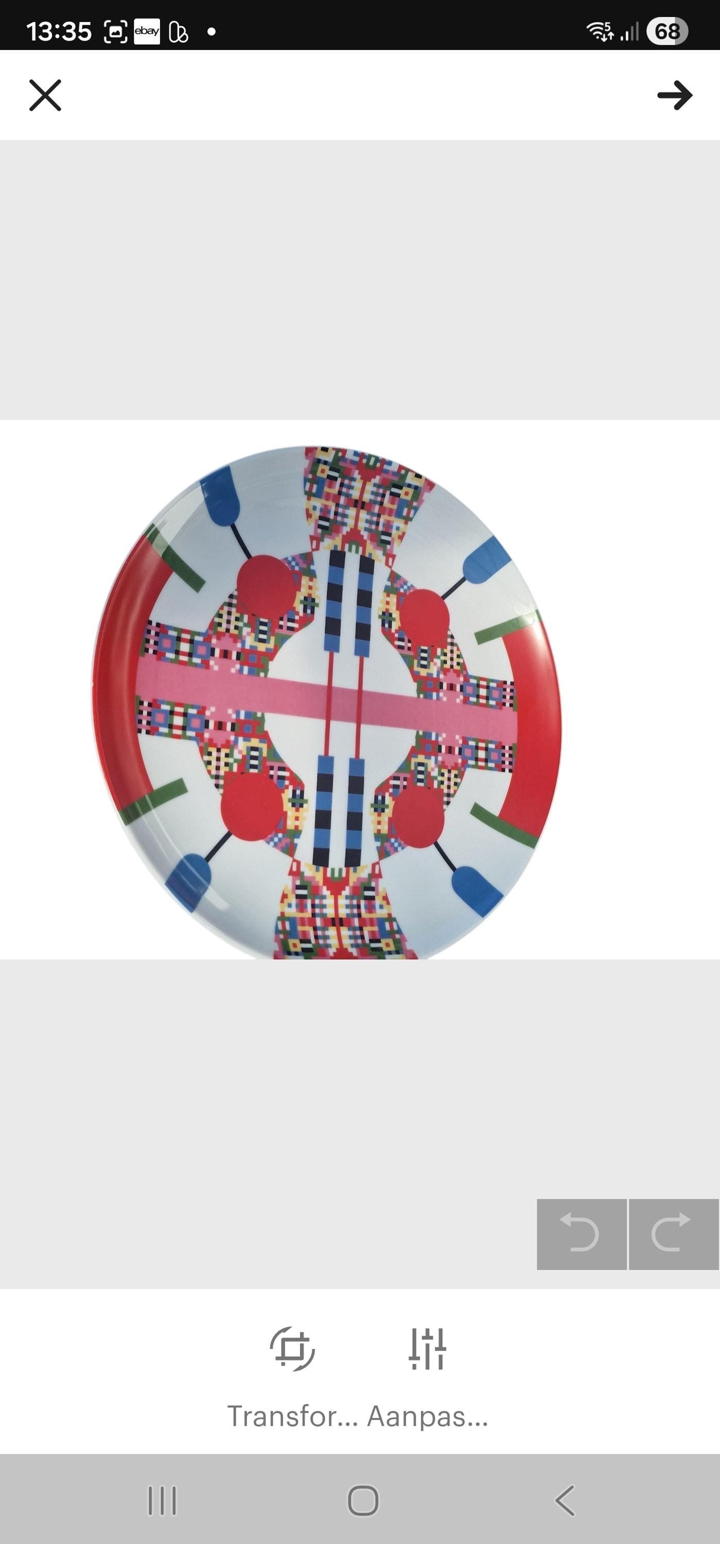 Alessi Holi Serving Plates, Geometric Porcelain Design (33cm), Limited Edition Set