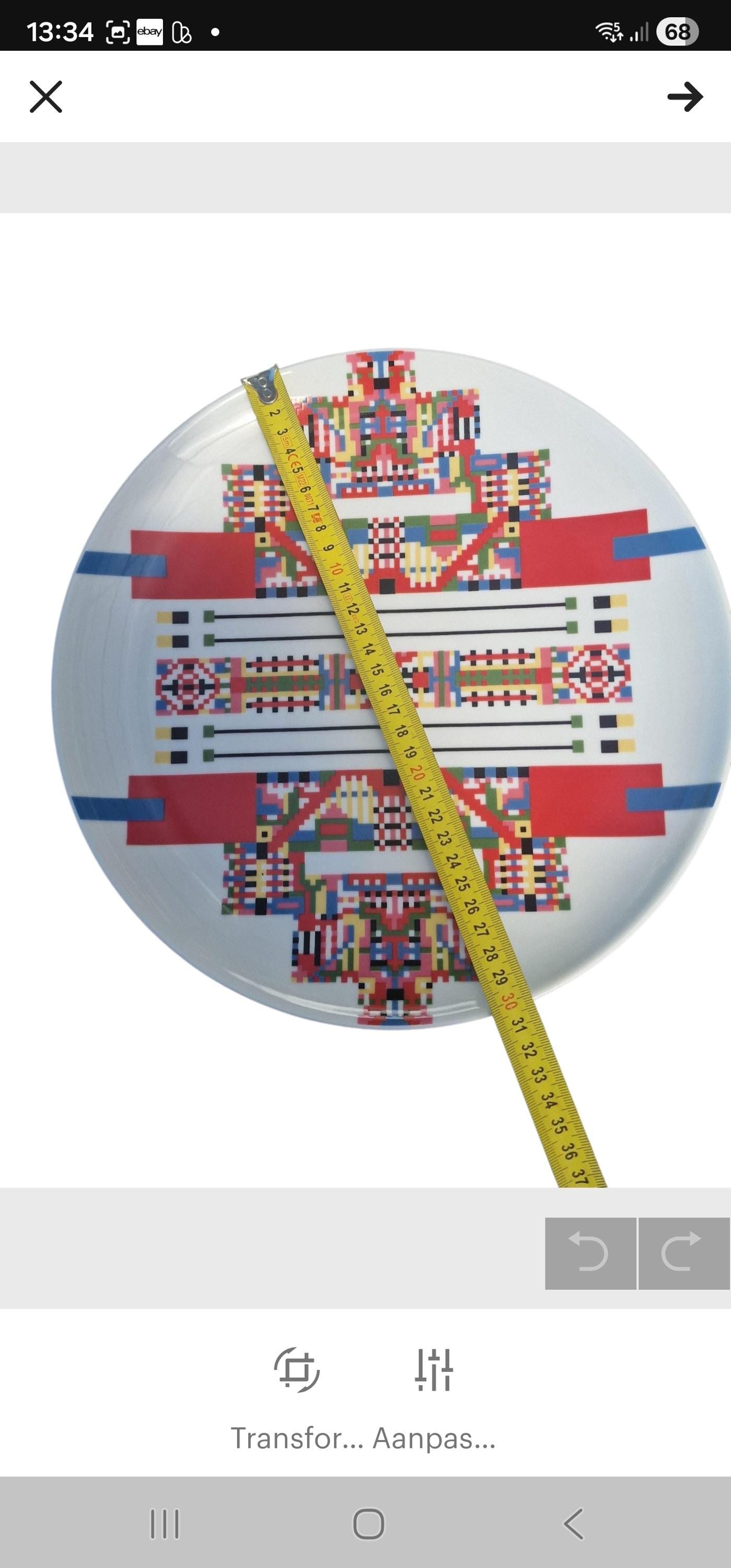 Alessi Holi Serving Plates, Geometric Porcelain Design (33cm), Limited Edition Set