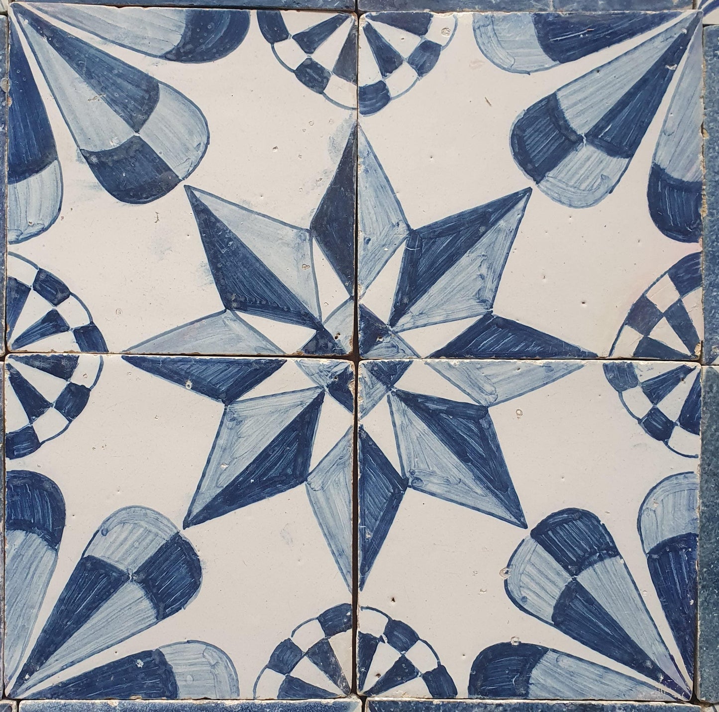Antique Delft Tiles, 19th Century Dutch Wall Panel, Floral Decor