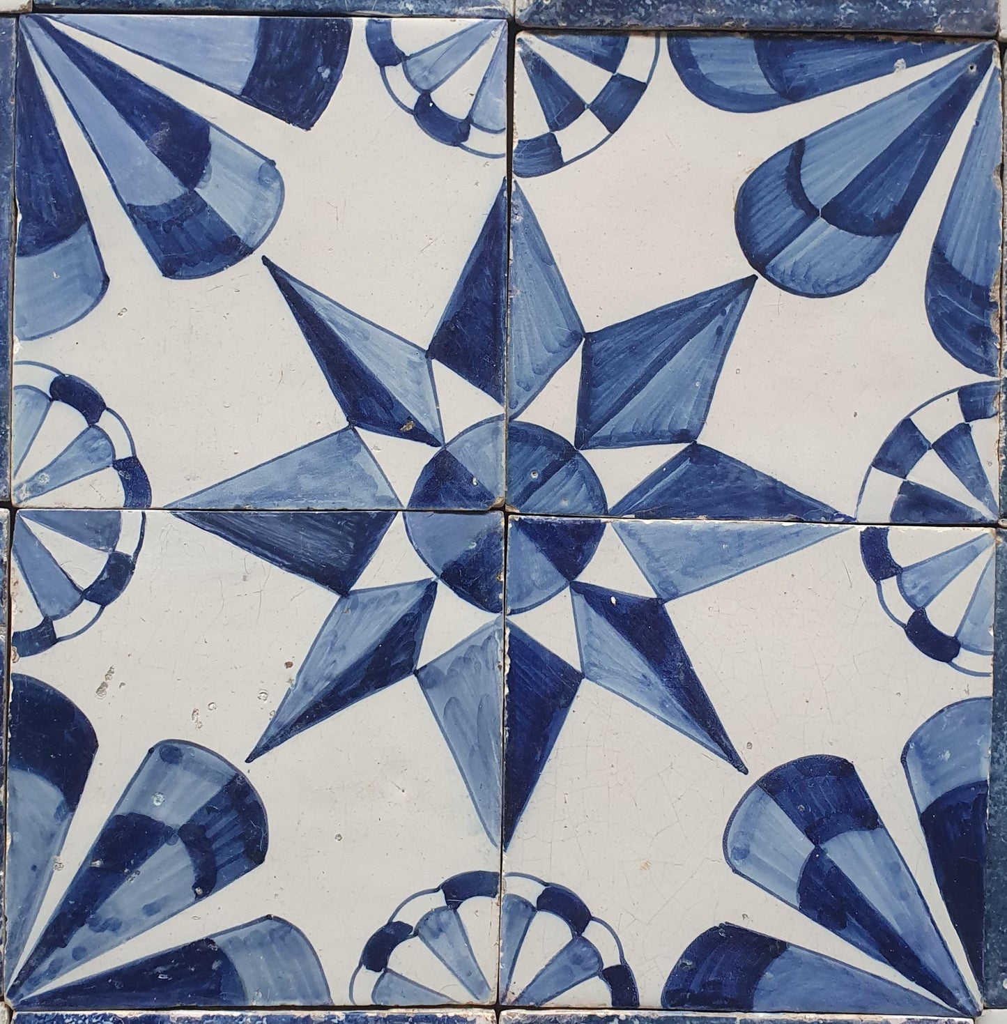 Antique Delft Tiles, 19th Century Dutch Wall Panel, Floral Decor