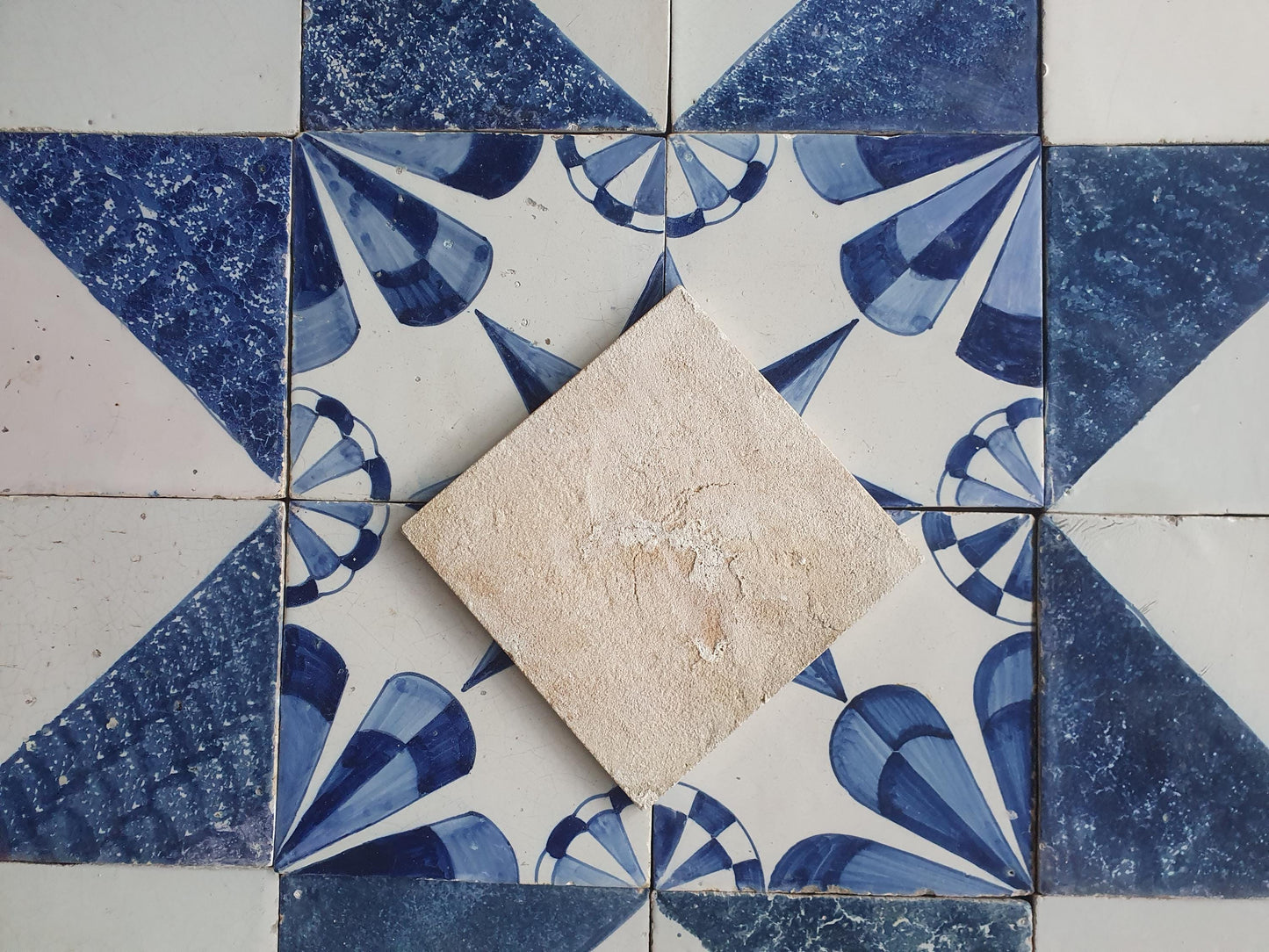 Antique Delft Tiles, 19th Century Dutch Wall Panel, Floral Decor