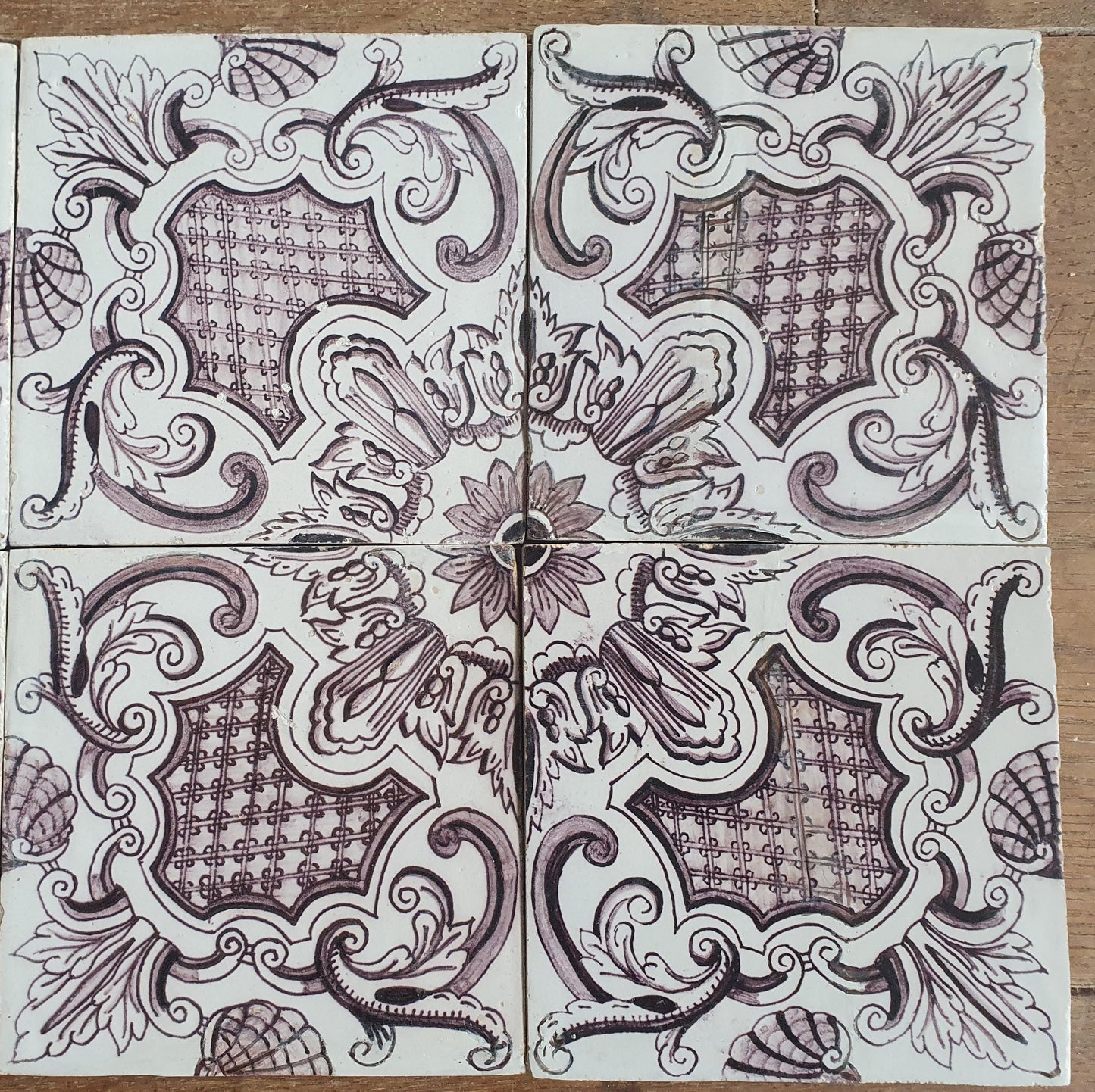 Antique Delft Tiles, 19th Century Dutch Wall Decor, Set of 8