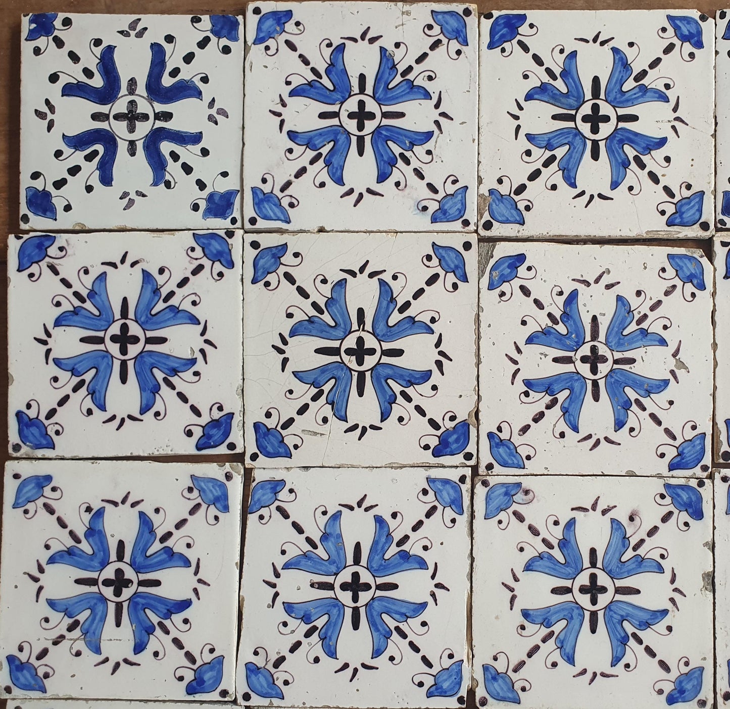 Antique Delft Tiles,  Blue and White, 19th Century Dutch set of 50