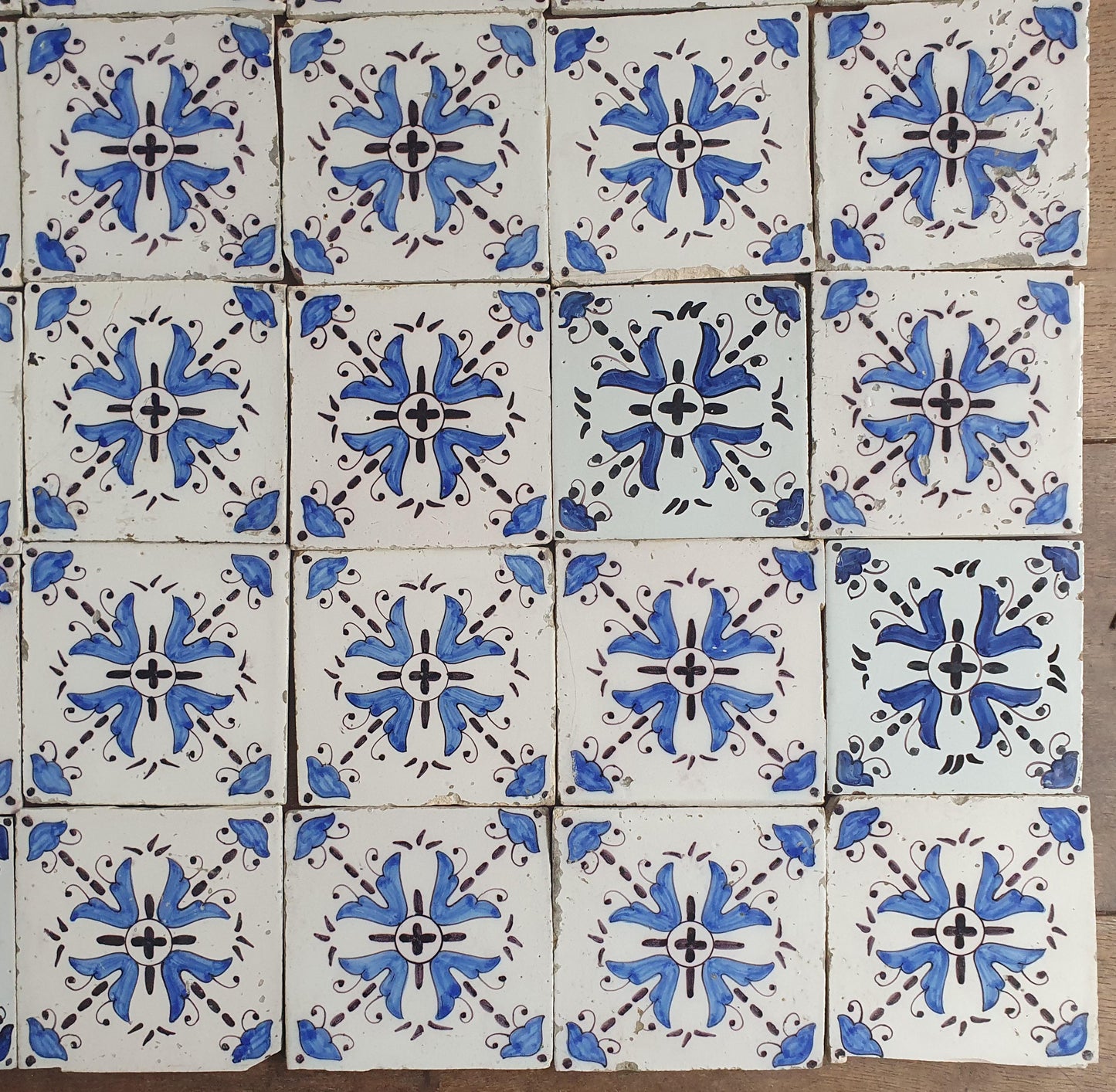 Antique Delft Tiles,  Blue and White, 19th Century Dutch set of 50