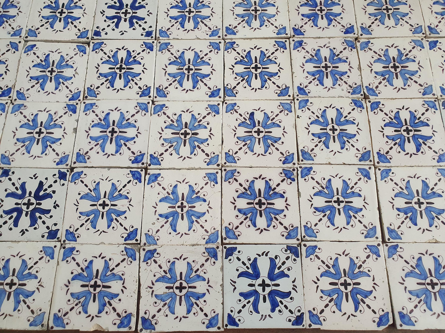 Antique Delft Tiles,  Blue and White, 19th Century Dutch set of 50