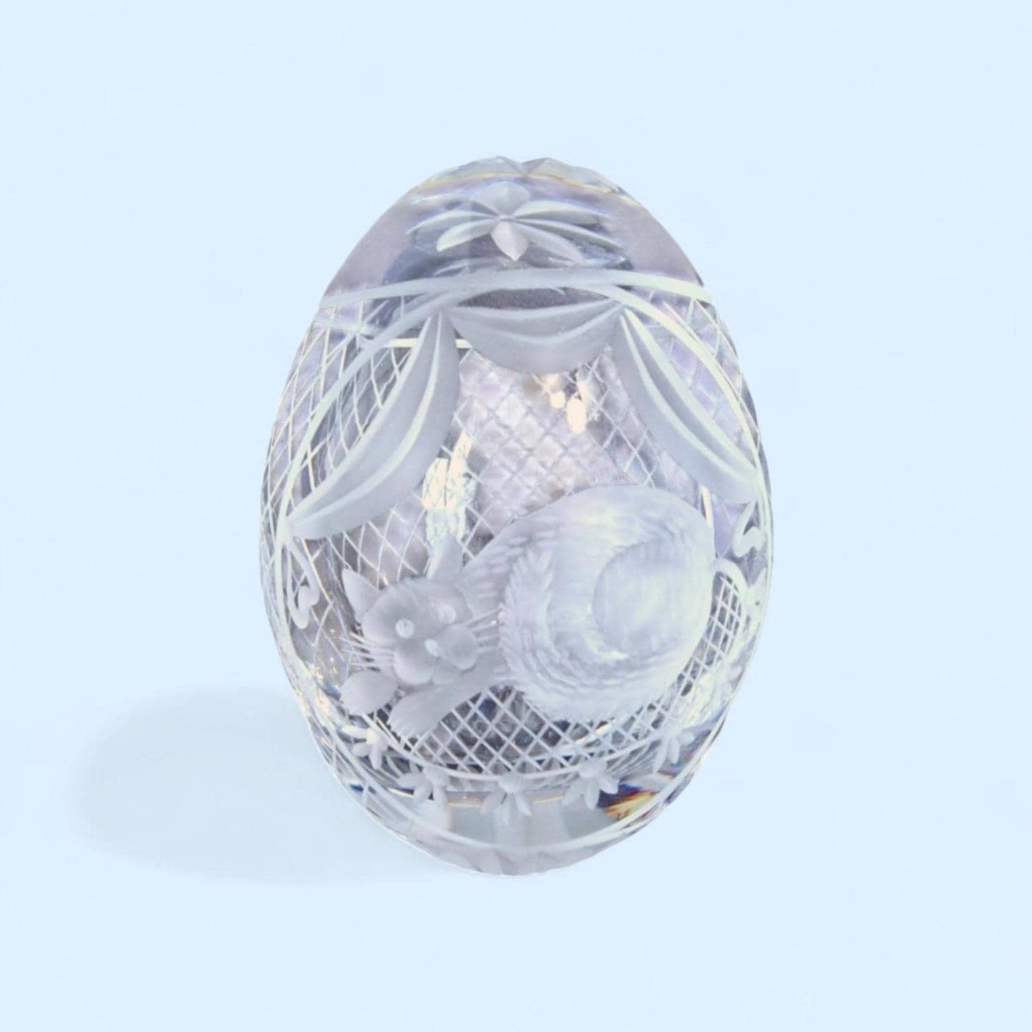 Fabergé Crystal Egg – Hand-Engraved Cat, Limited Edition, signed