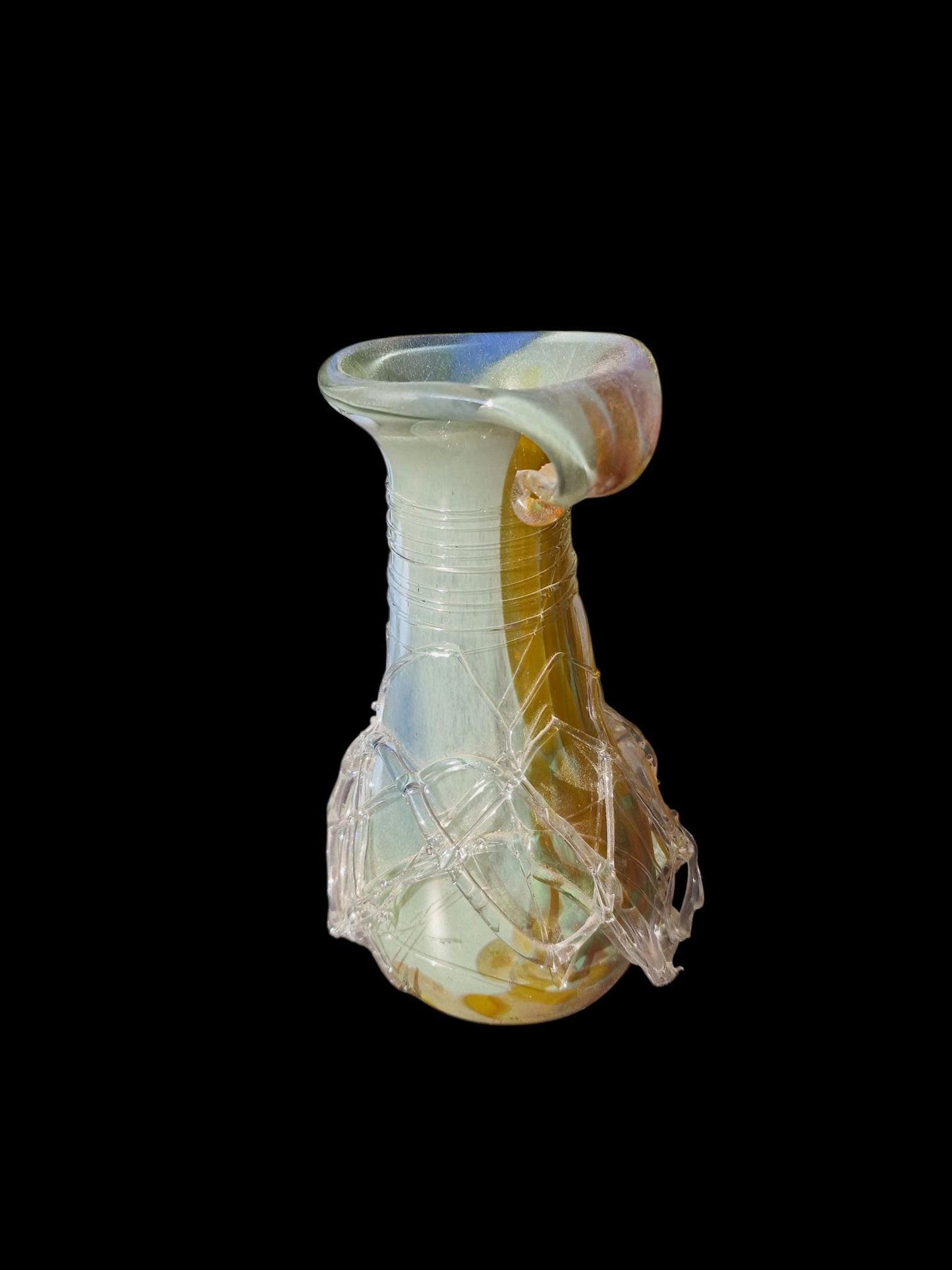 Murano glass art , venezian mouth blown vase