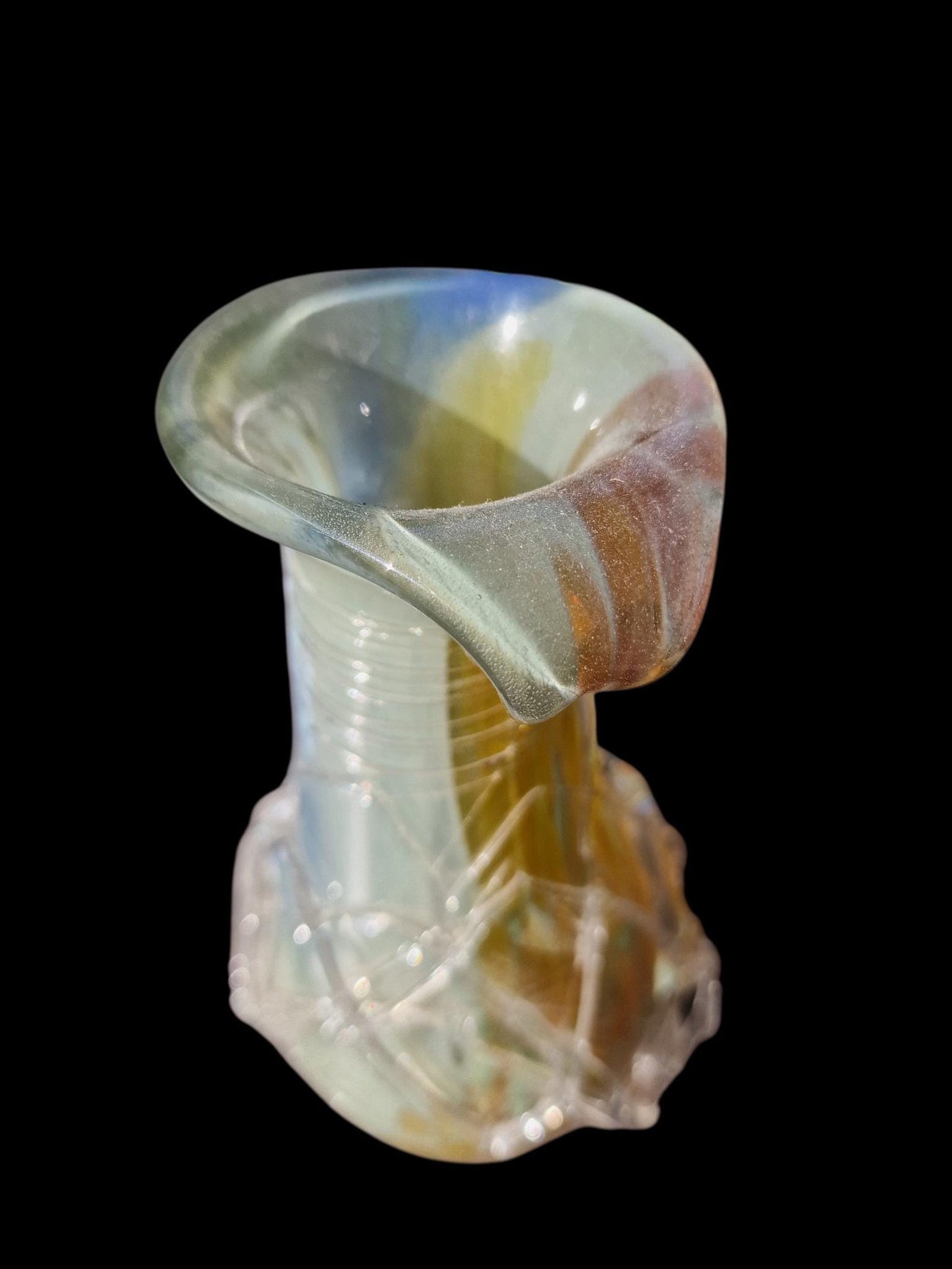 Murano glass art , venezian mouth blown vase