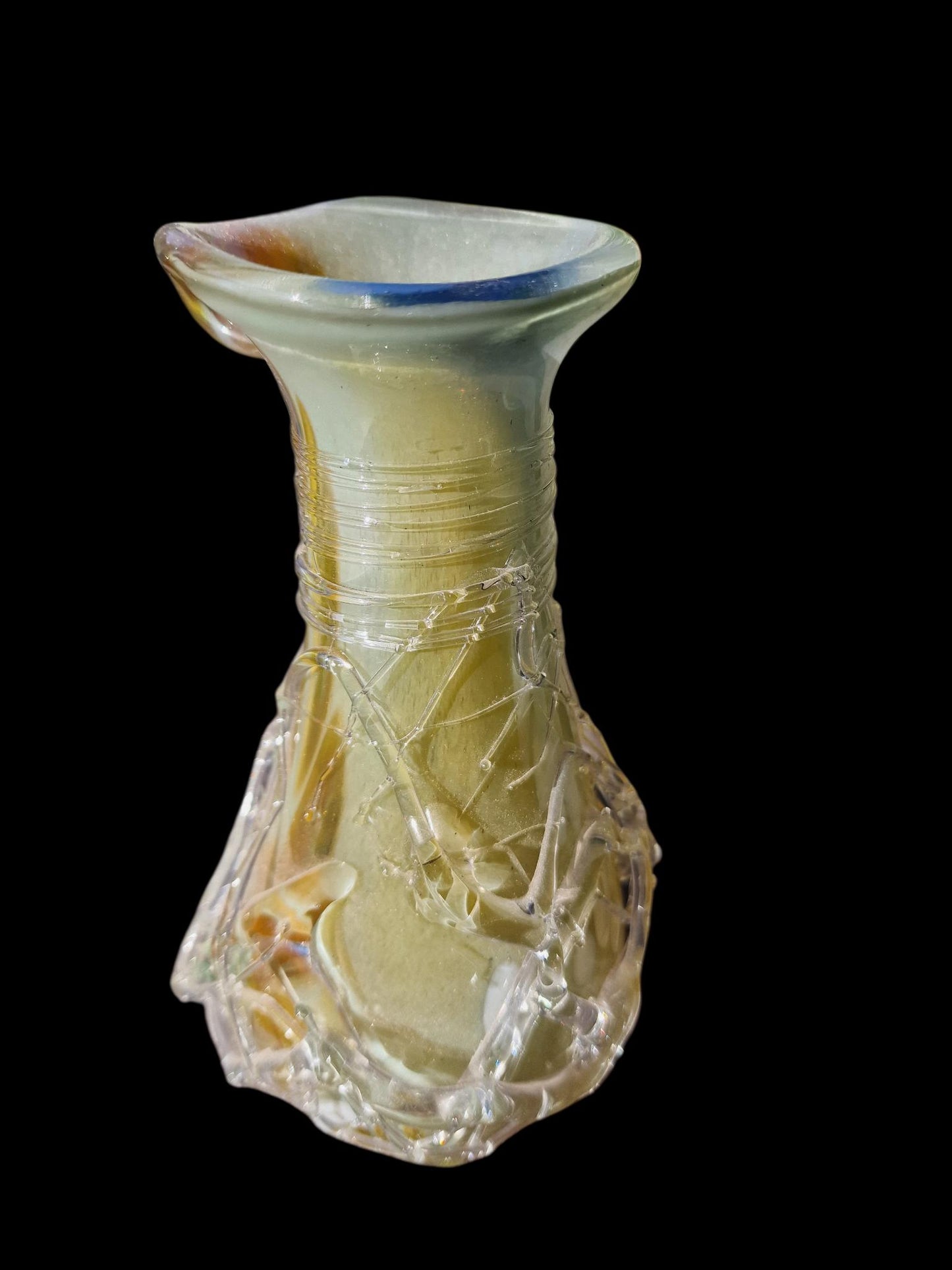Murano glass art , venezian mouth blown vase