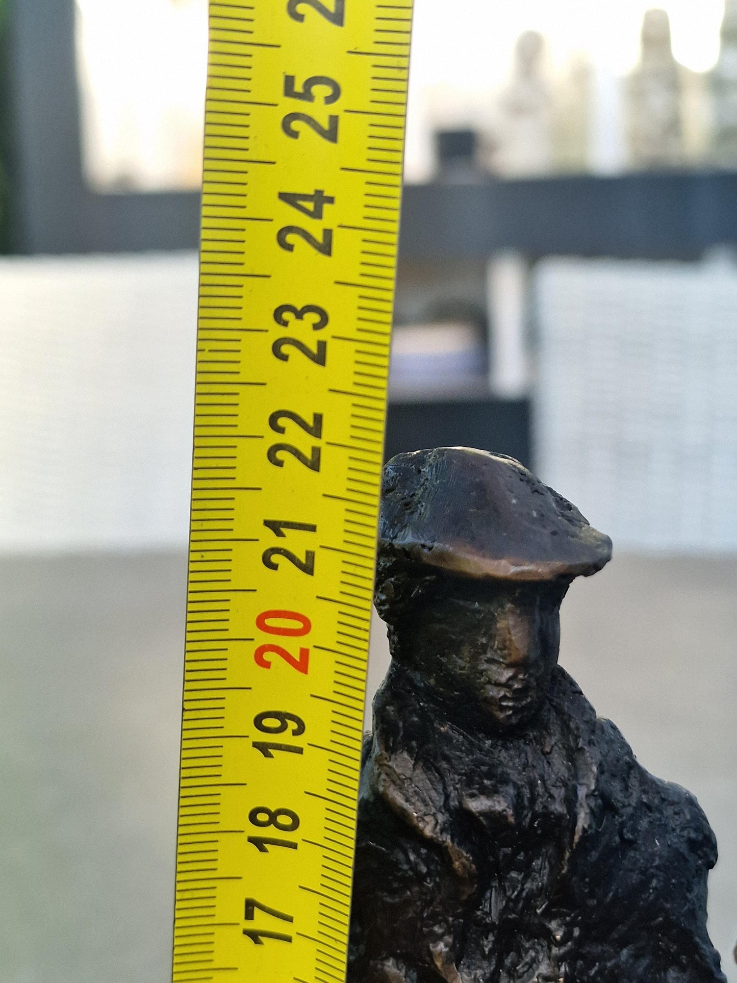 Willy van der Put Bronze Falconer witj falcon, Sculpture – Signed Dutch Falconry Art Figure