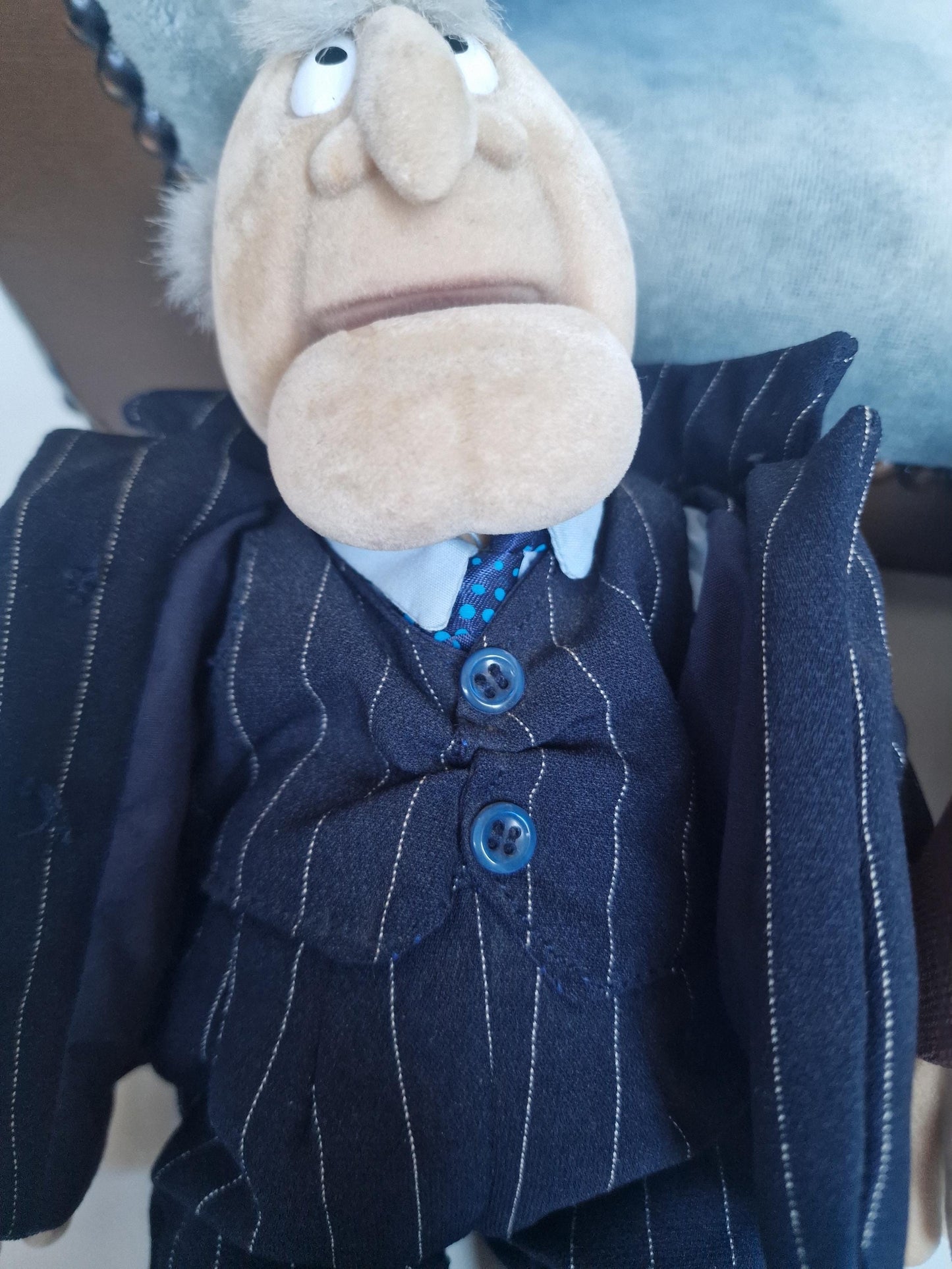 Waldorf and Statler Muppets, Velvet Sofa! Couch, Retired Collector's Item