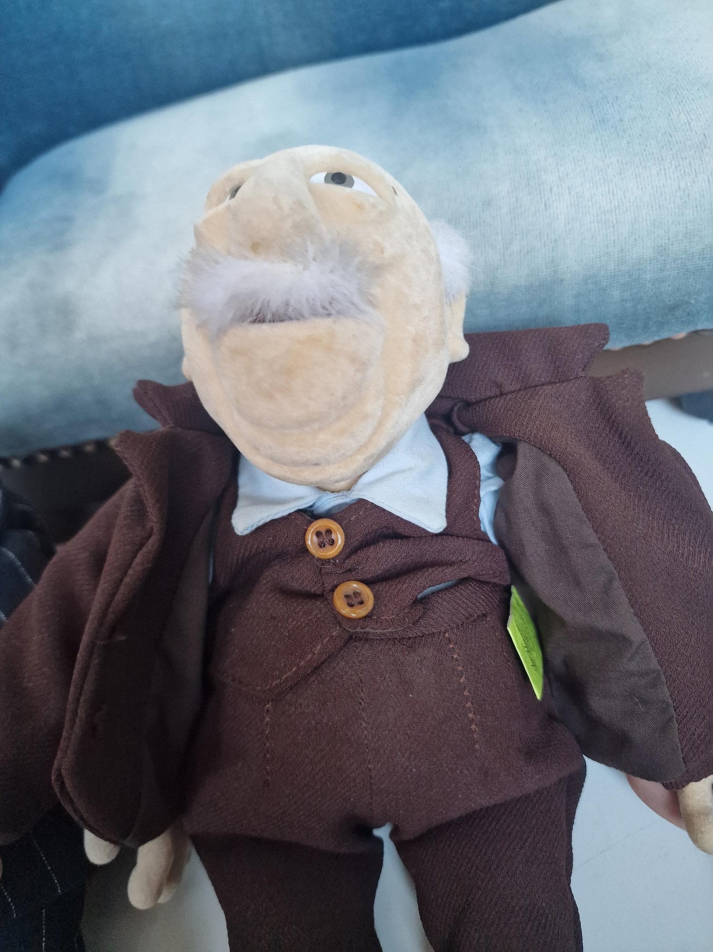 Waldorf and Statler Muppets, Velvet Sofa! Couch, Retired Collector's Item