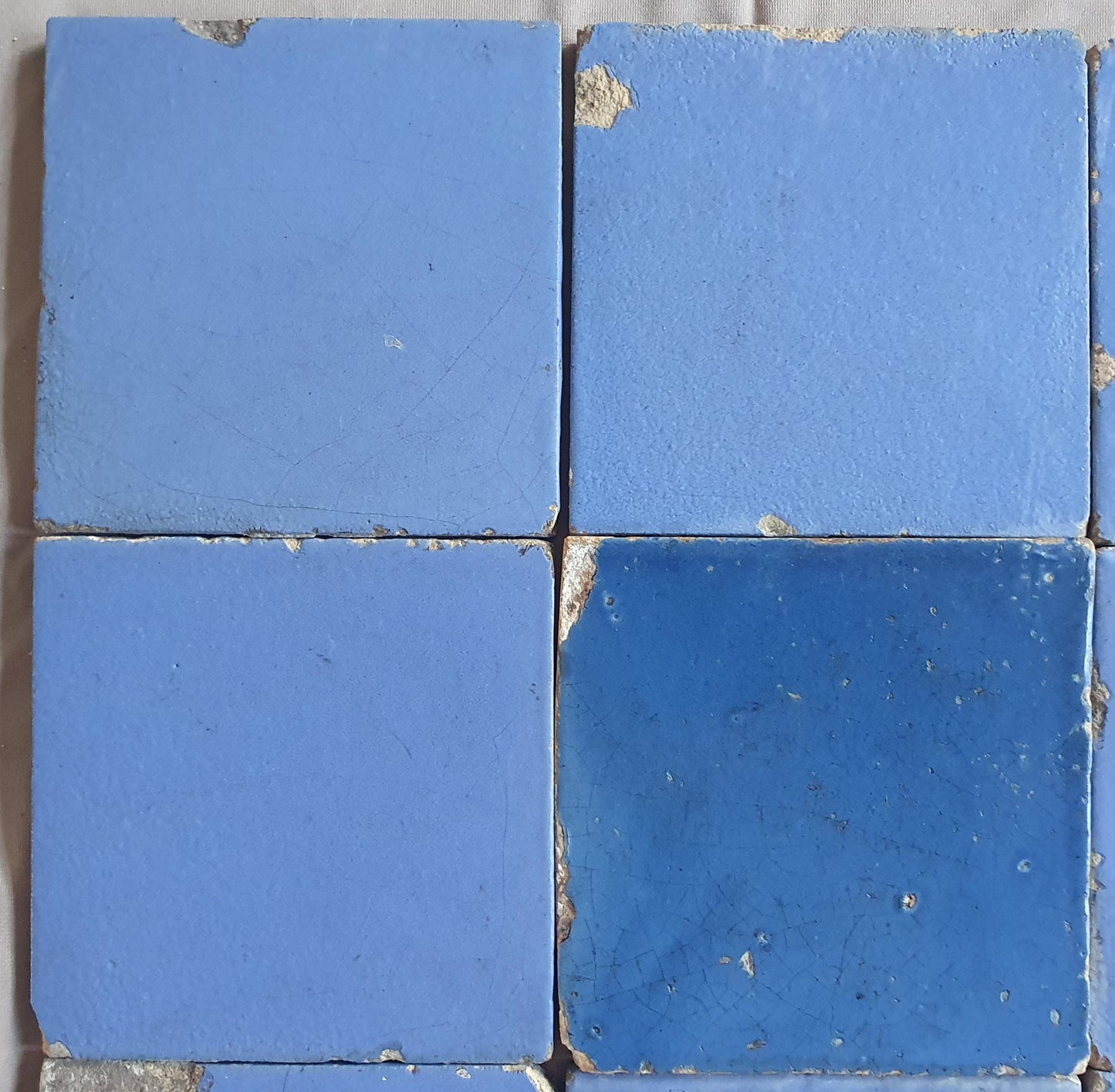 Antique Delft Blue Tiles Set (17th Century Dutch Wall Decor)