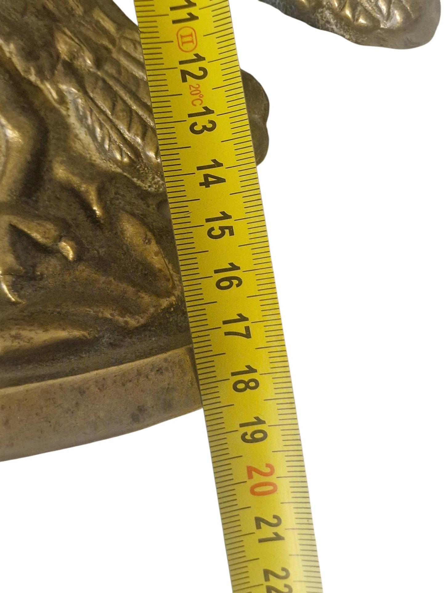 Doorstop phoenix adler old vintage brass doorstopper