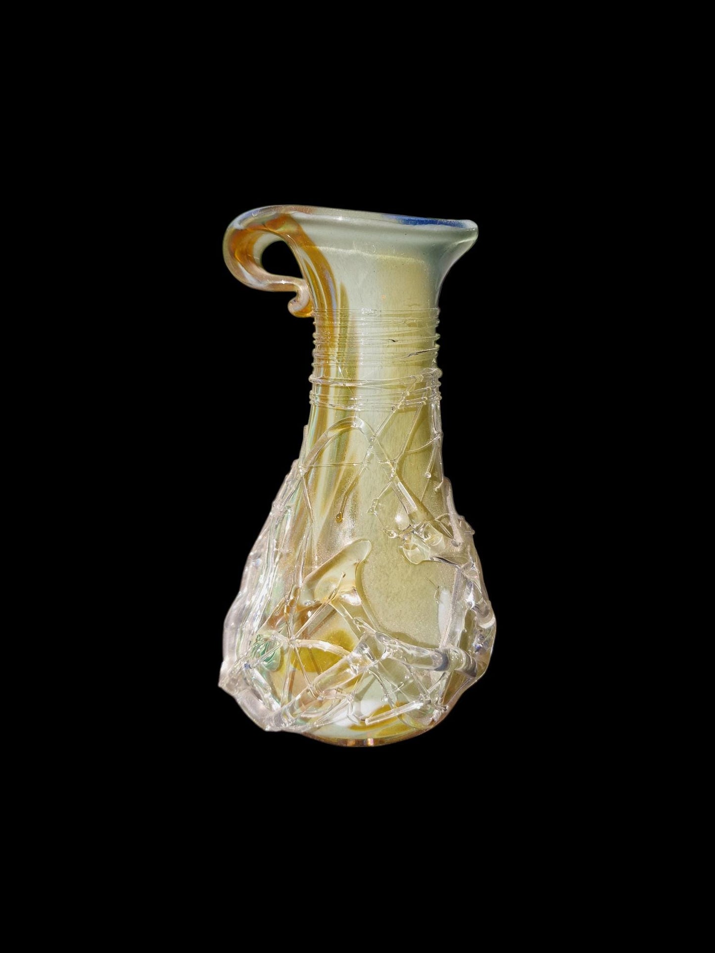 Murano glass art , venezian mouth blown vase