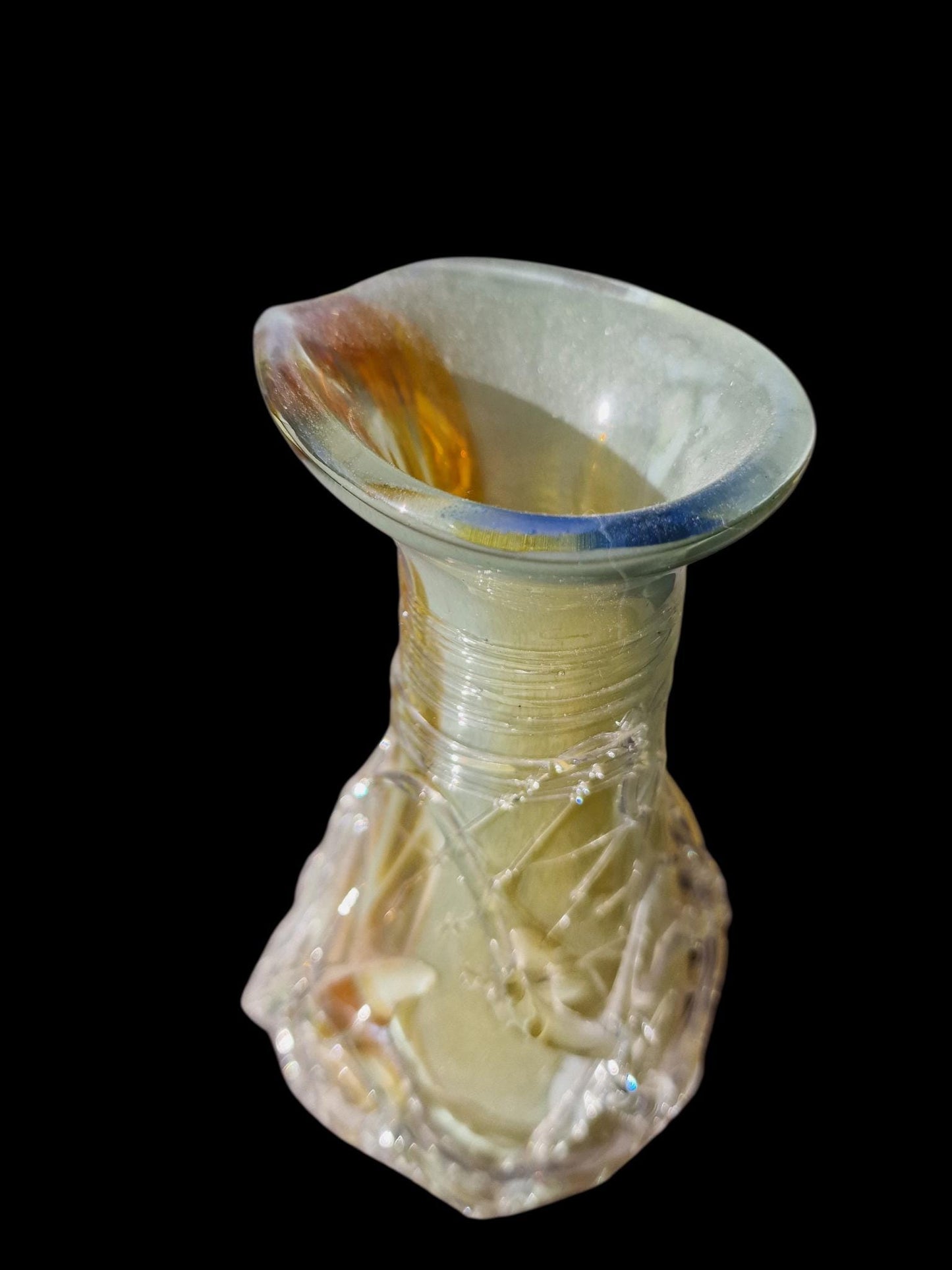 Murano glass art , venezian mouth blown vase