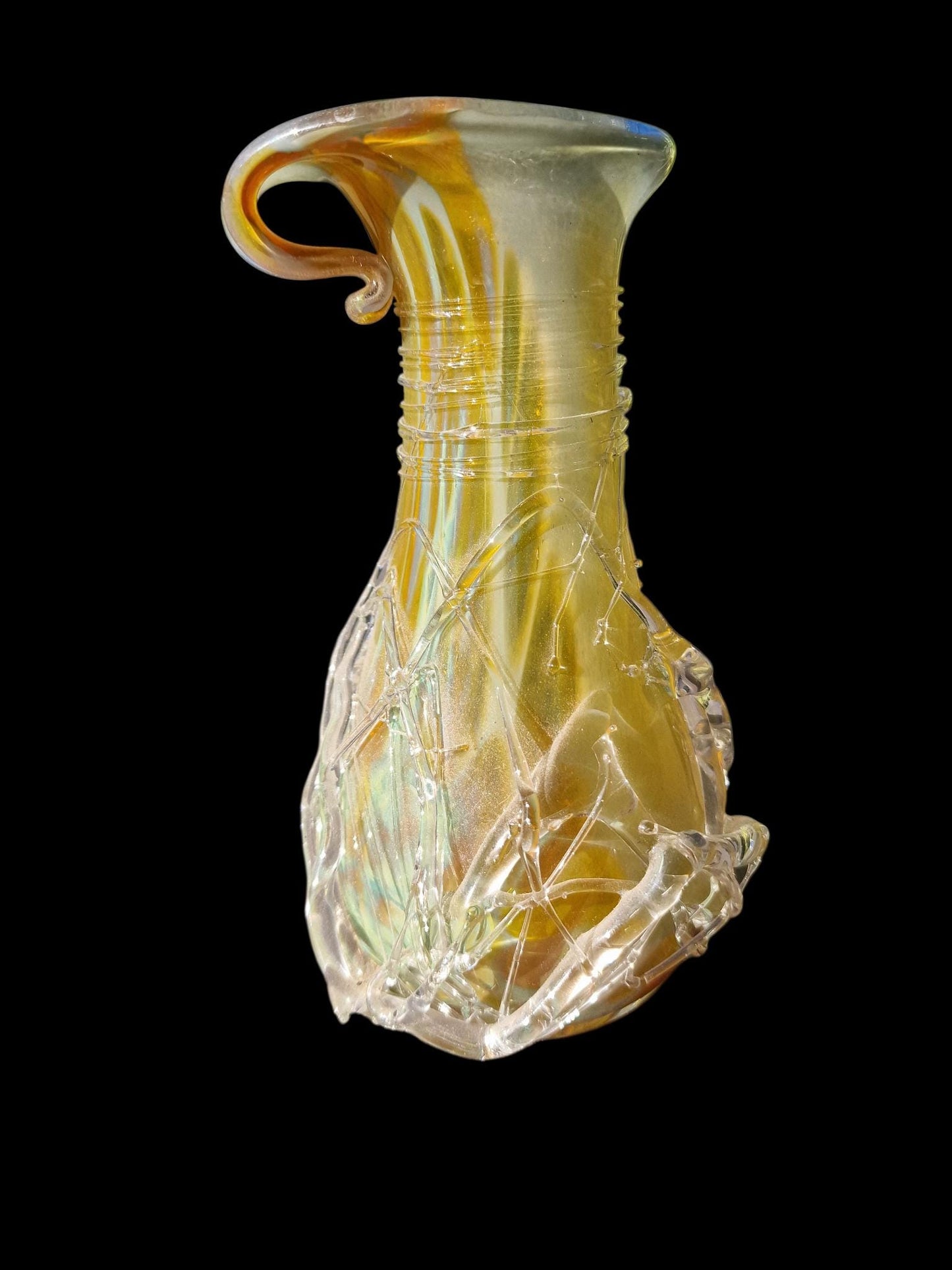 Murano glass art , venezian mouth blown vase