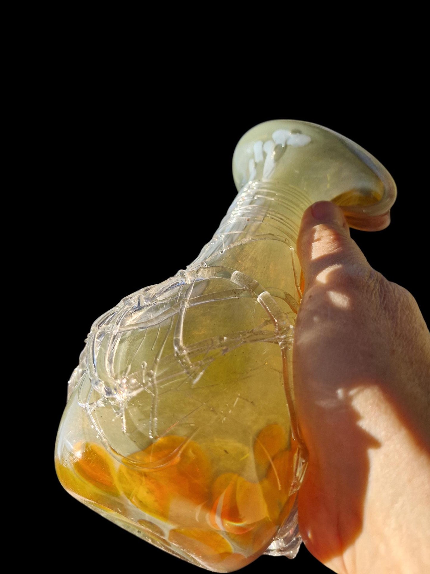 Murano glass art , venezian mouth blown vase
