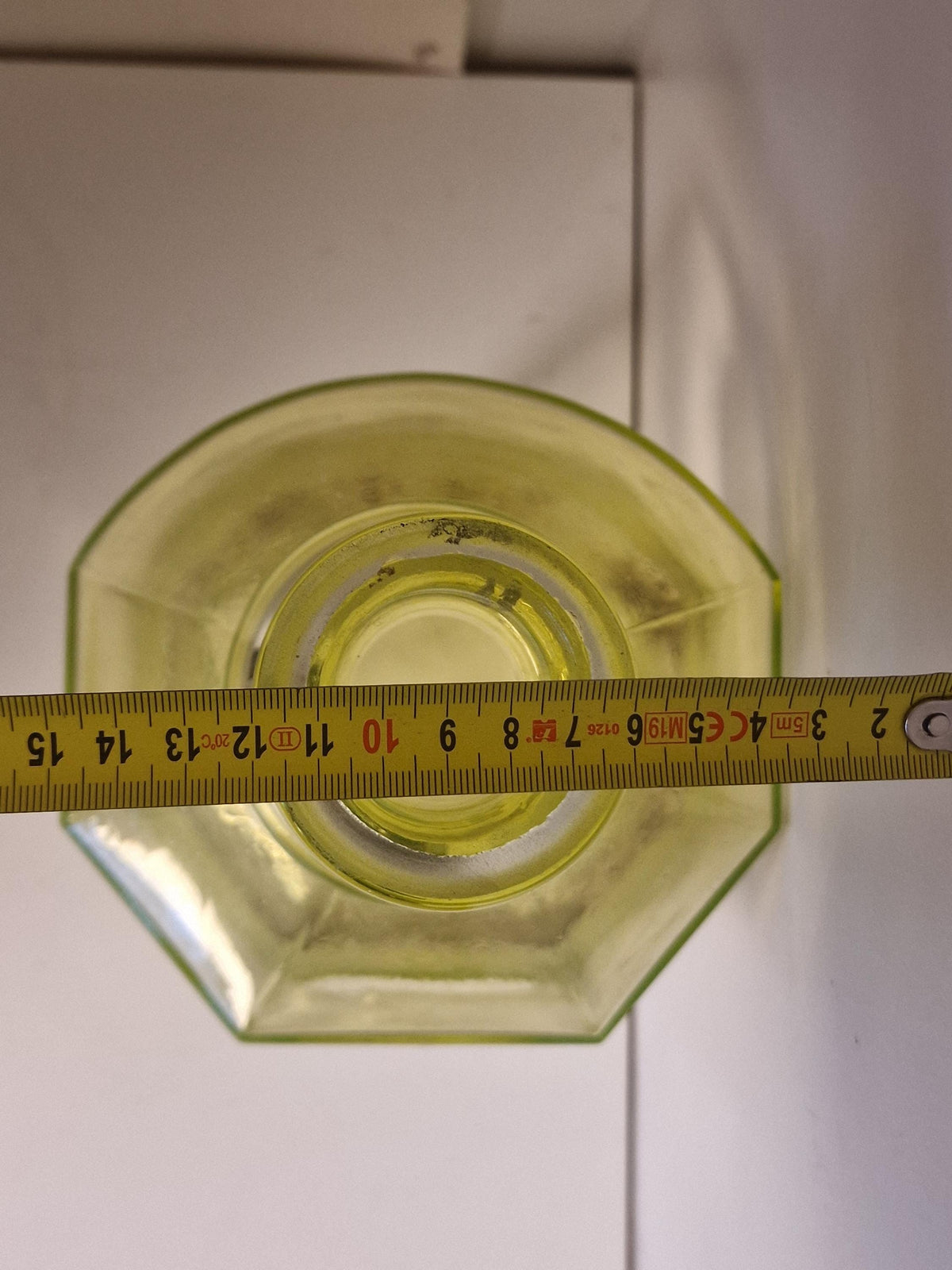 Antique Uranium Glass Herbarium Bottle, Vaseline Glass Botanical Display Jar uv reactiv science curiosa