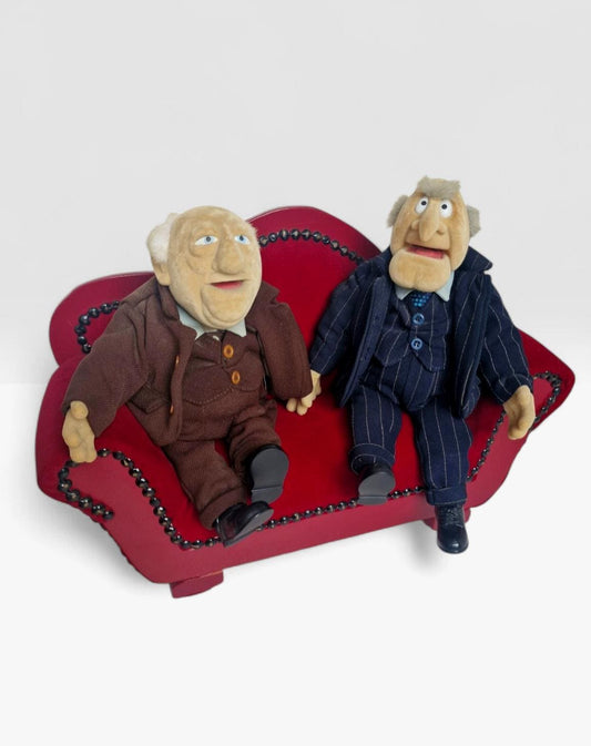 Waldorf and Statler Muppets, Velvet Couch, Retired Collector's Item