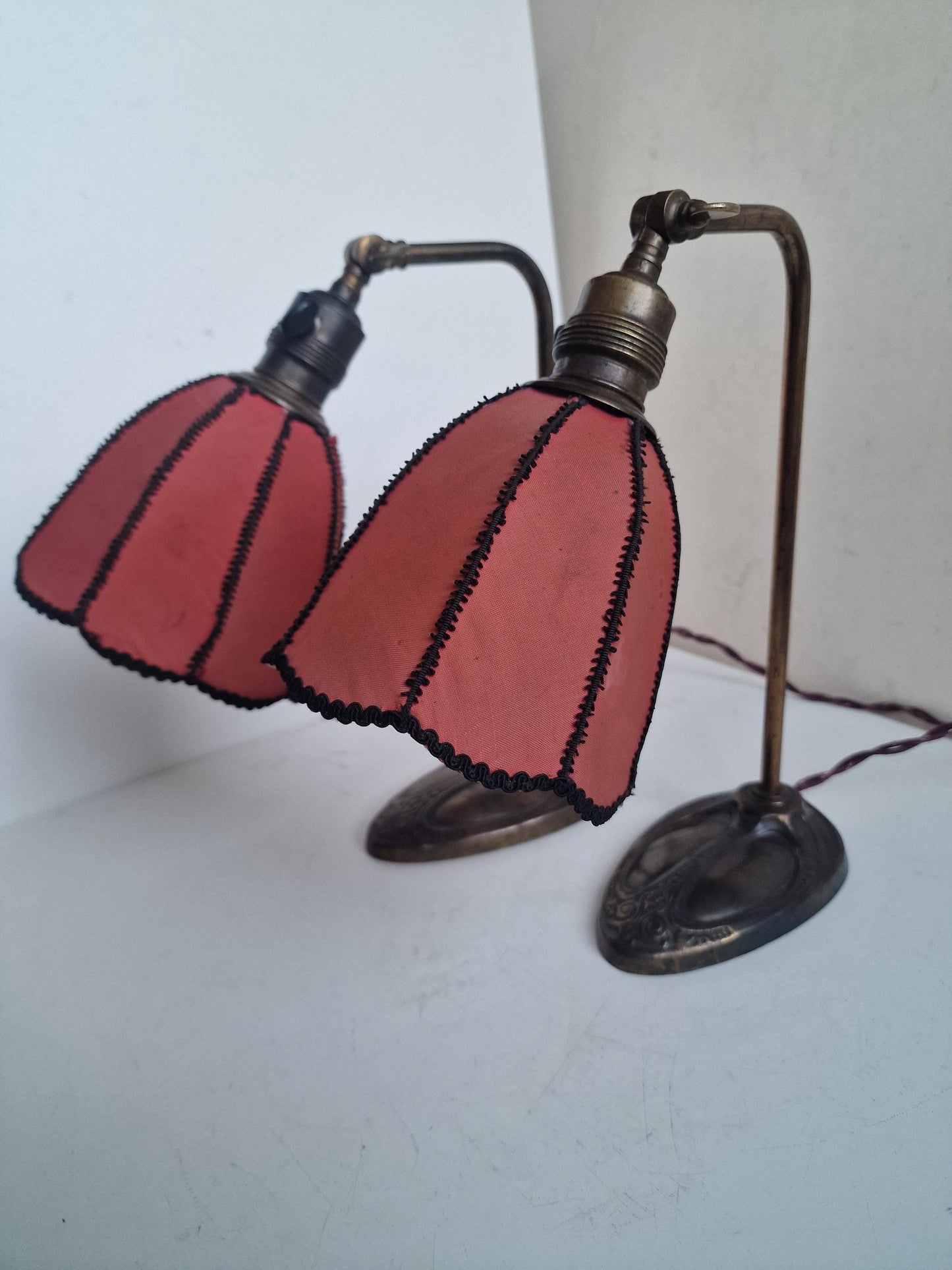 a pair of antique lamps table tafellamp retro design vintage klassiek