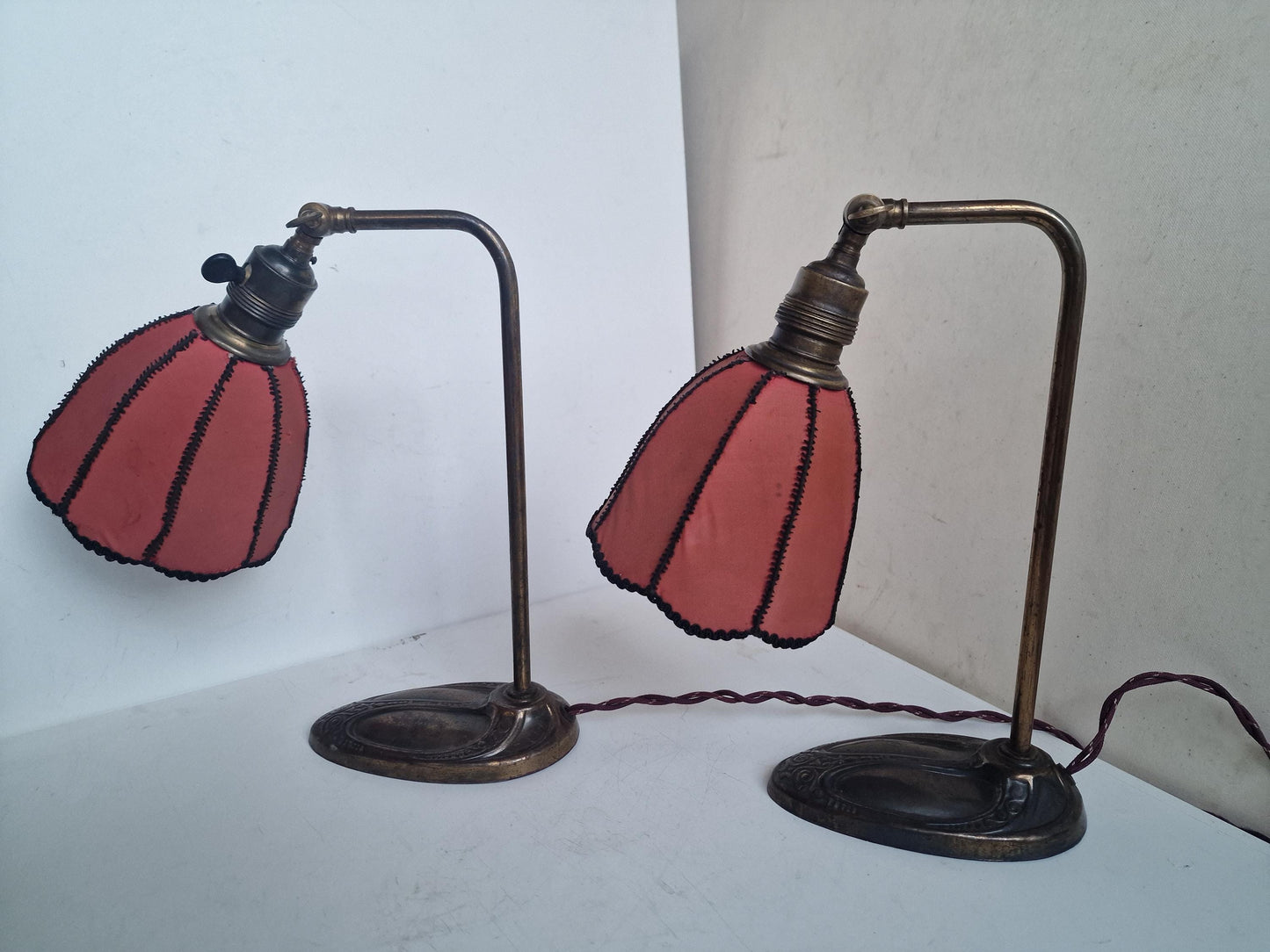 a pair of antique lamps table tafellamp retro design vintage klassiek