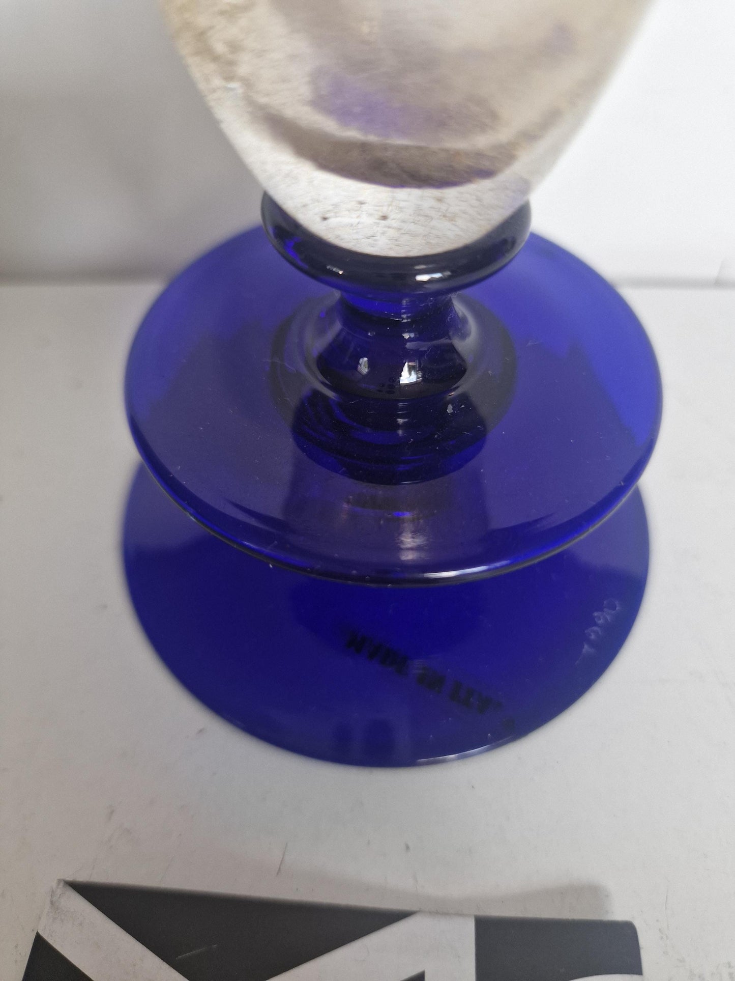 Carlo Moretti Murano Champagne Flute, Signed Collectible Stem Glass