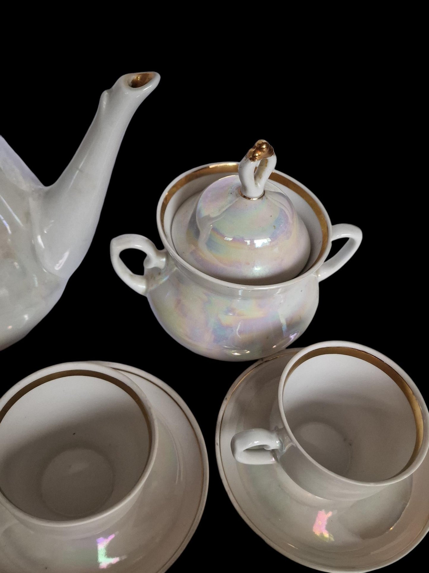 Lomonosov service tea coffee 6 person iriserend tsar collection