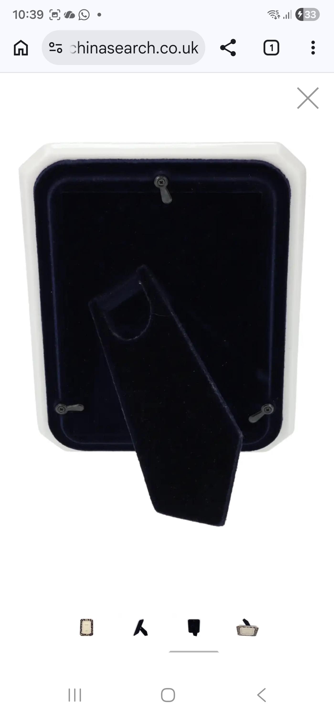 Wedgwood Cornucopia English photo frame exclusive porcelain, mint, 2,5 x 3 inch, discontinued luxe