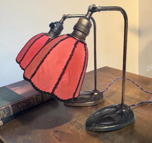 a pair of antique lamps table tafellamp retro design vintage klassiek