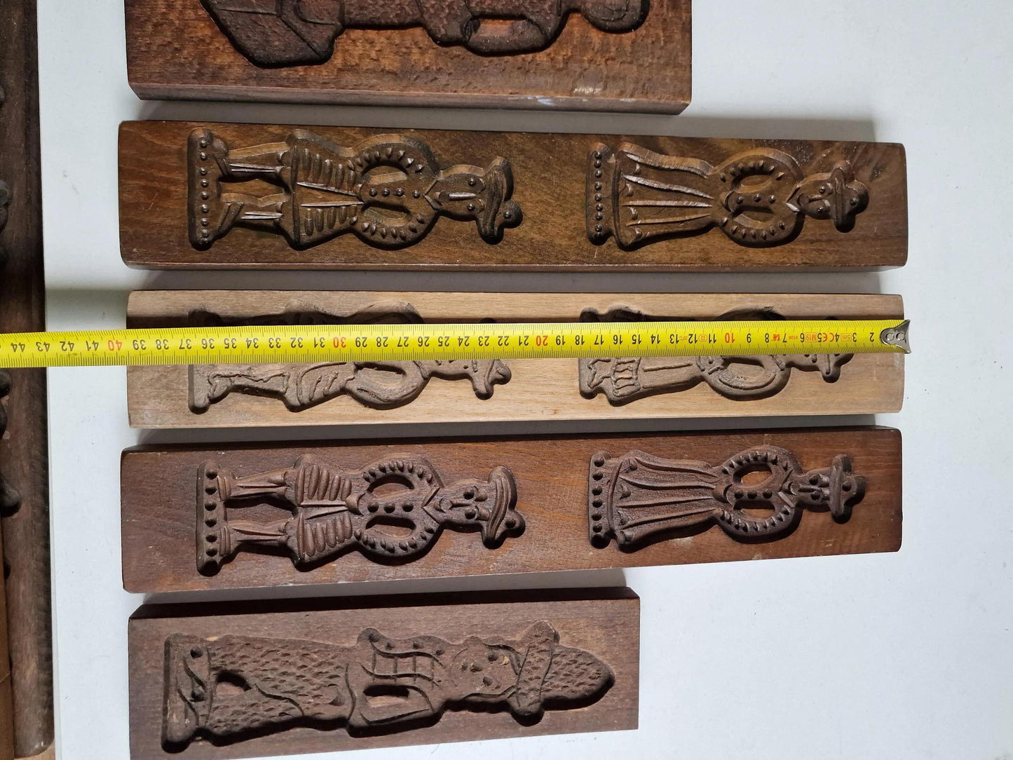 Antique Dutch Speculaas Bartje Cookie Mold Set baking shelf boards set vintage delft kitchen